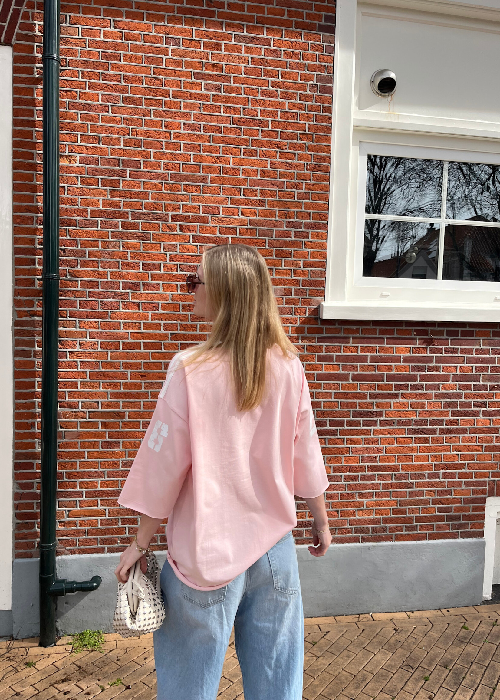 Flo Boutique Baseball Tee Saint Light Pink