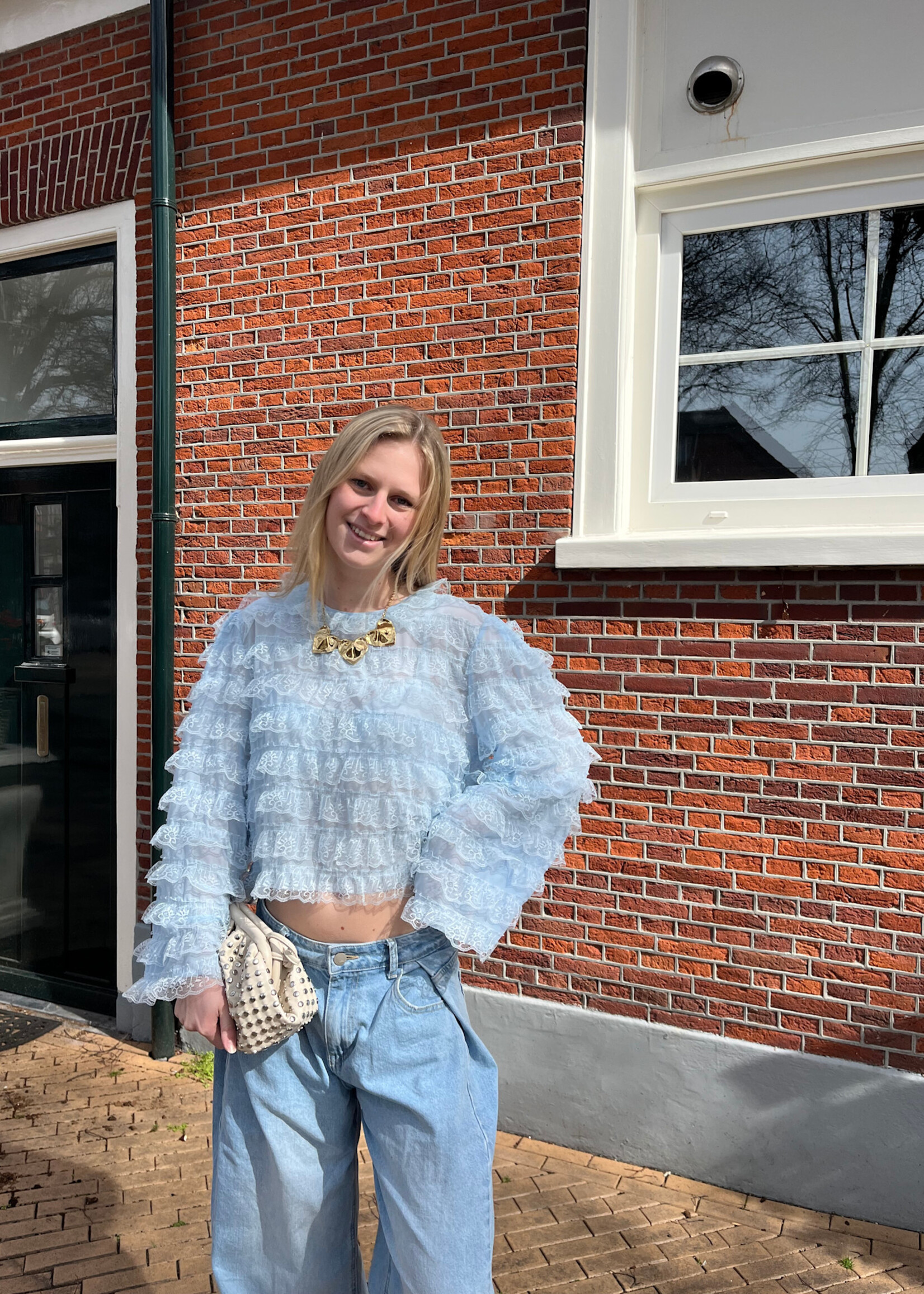 Flo Boutique Top Ilse Light Blue