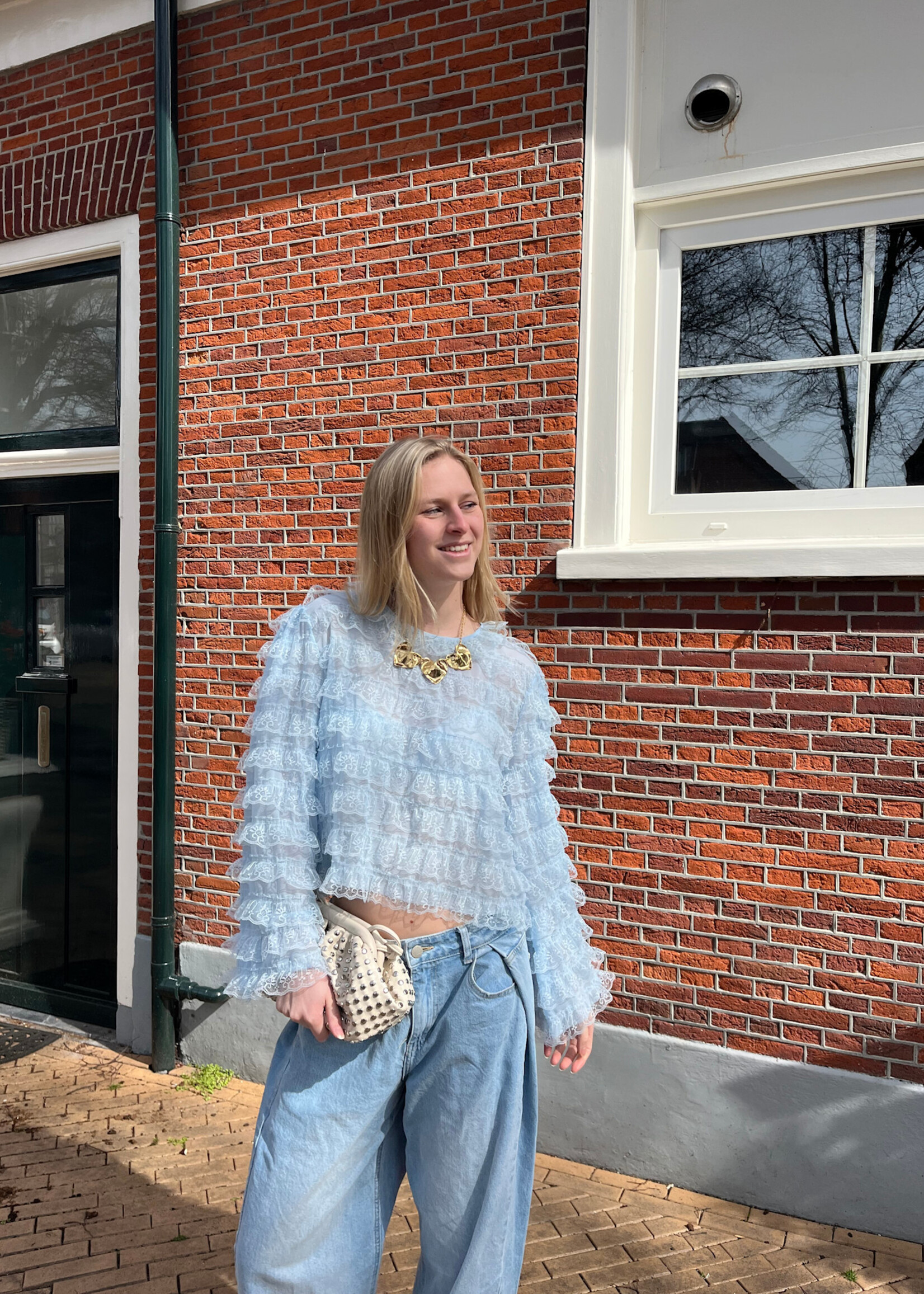 Flo Boutique Top Ilse Light Blue