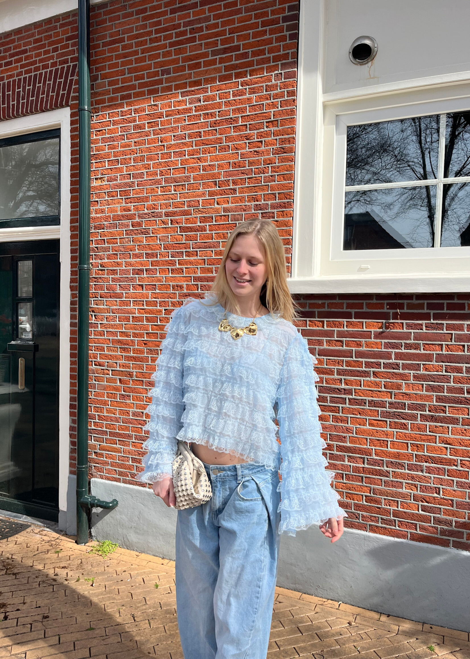 Flo Boutique Top Ilse Light Blue