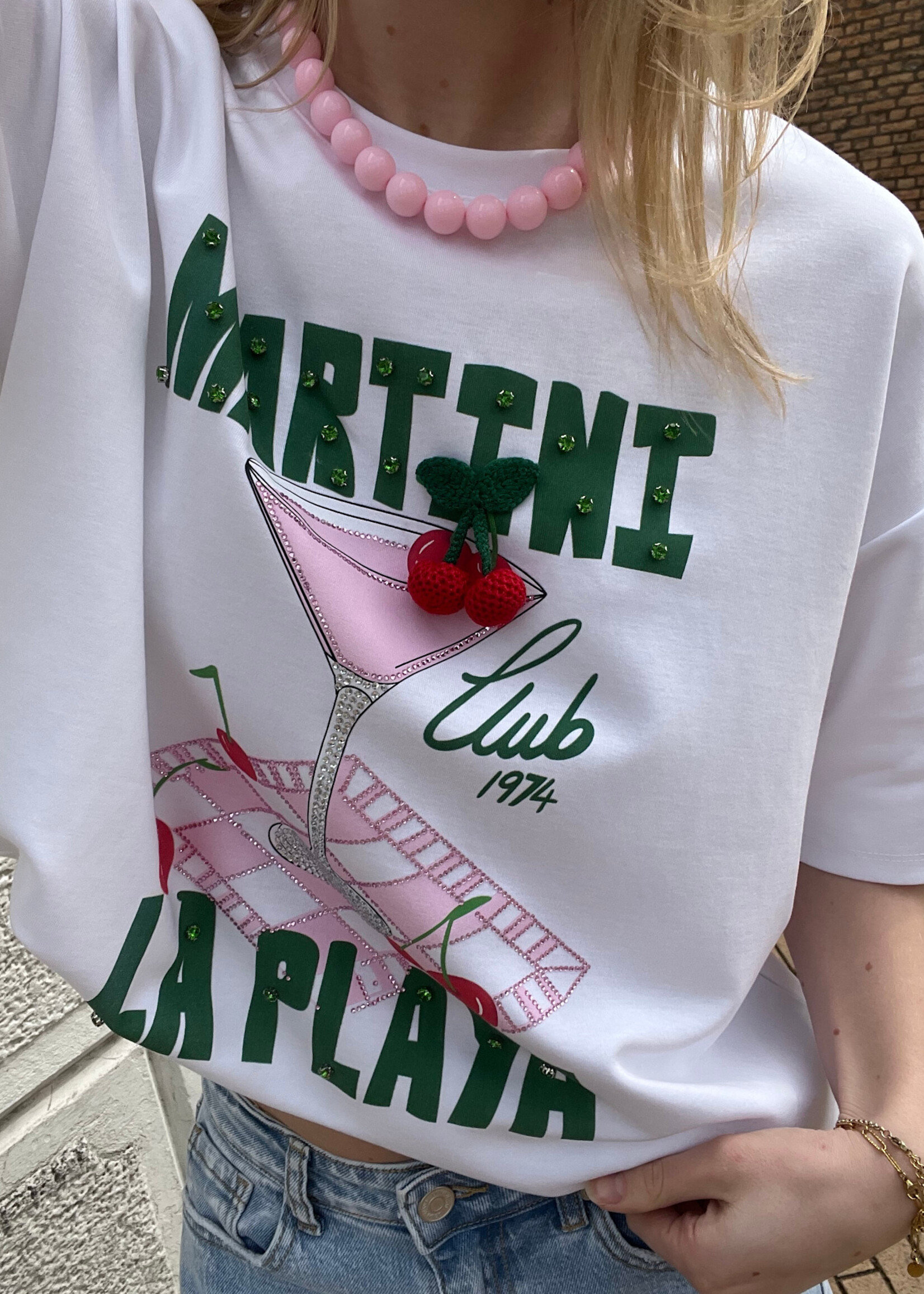 Flo Boutique Tee Martini La Playa White