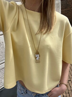 Flo Boutique Basic Top Fiene Butter Yellow