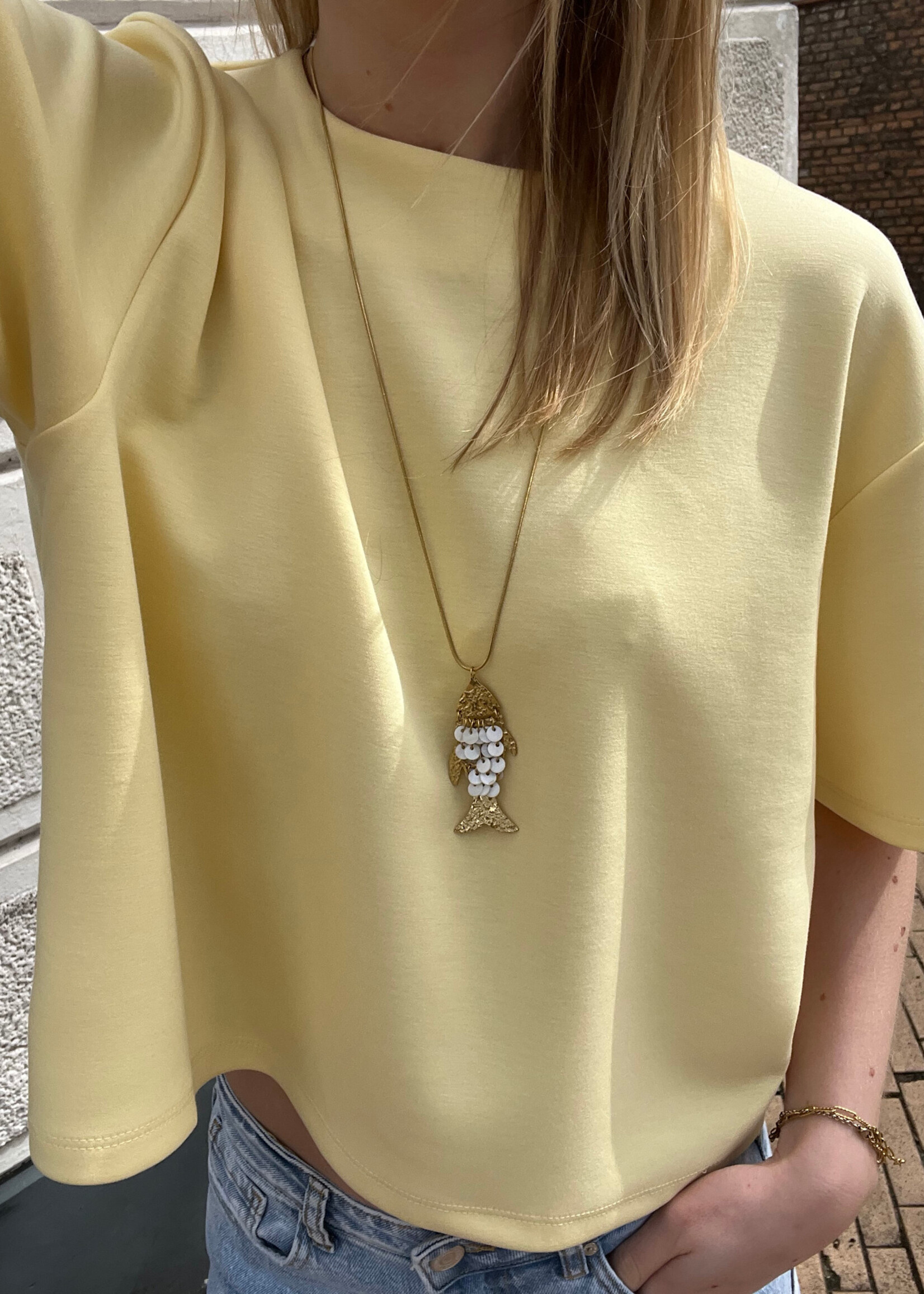 Flo Boutique Basic Top Fiene Butter Yellow