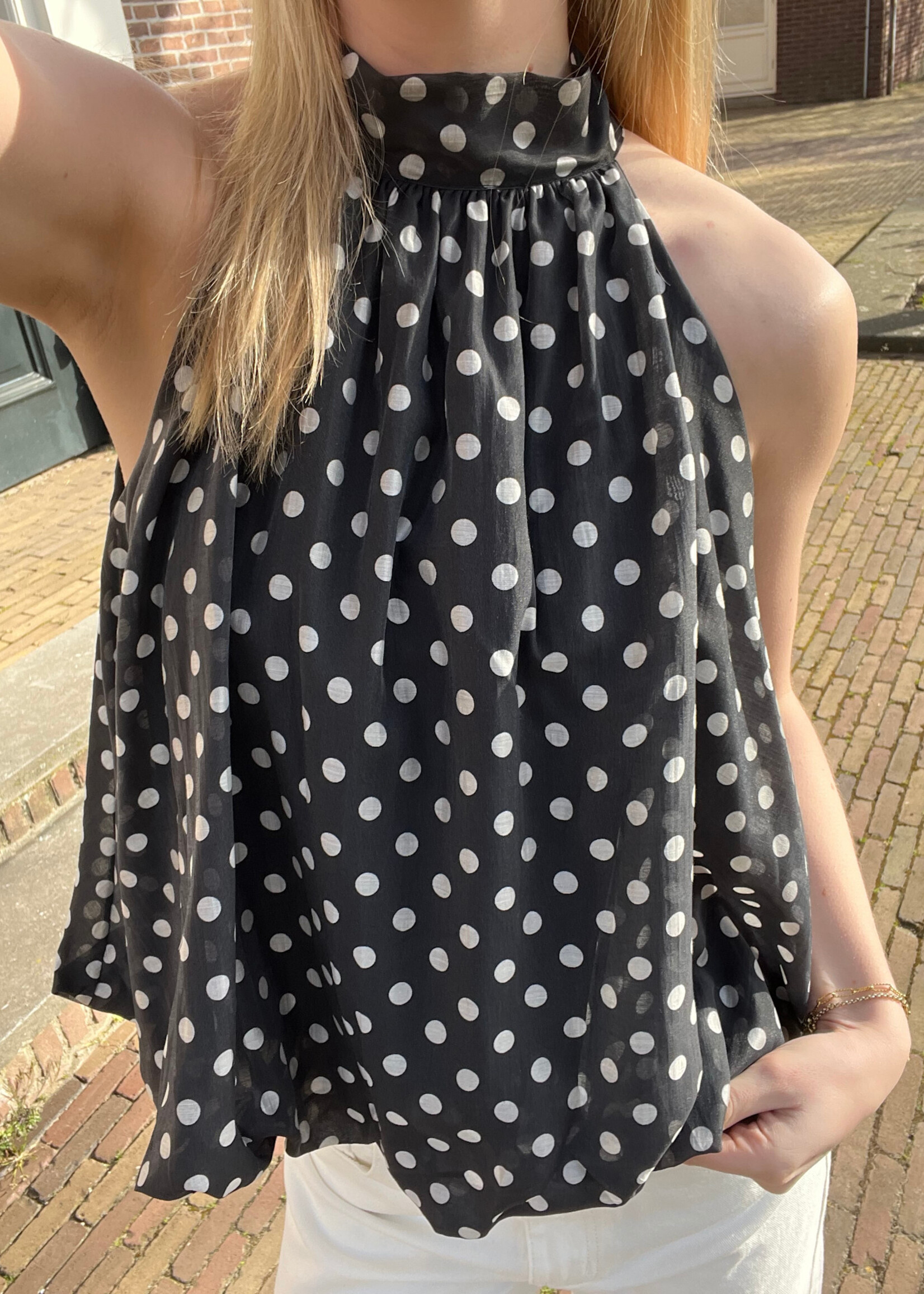 Flo Boutique Top Millie Dots Black