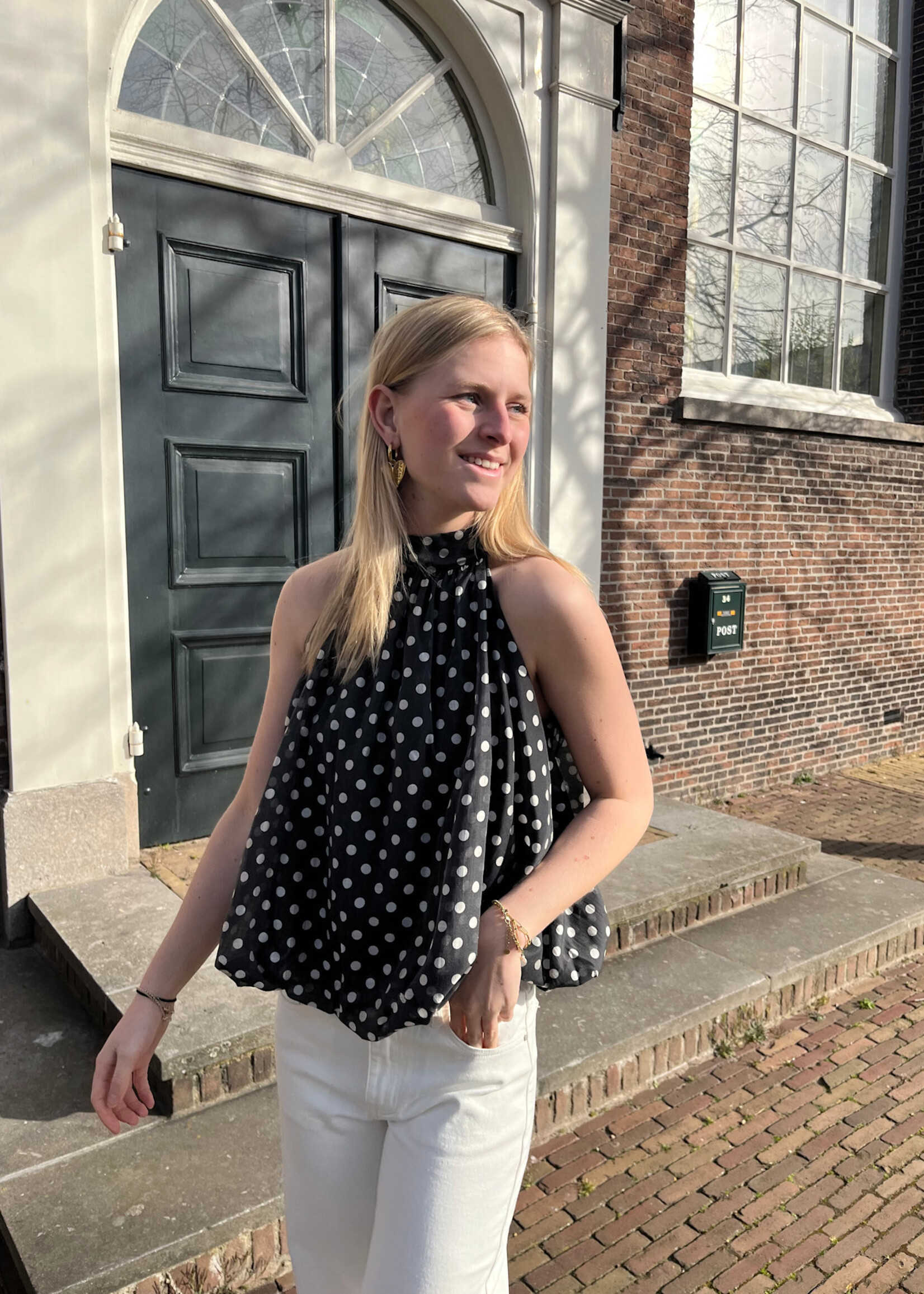 Flo Boutique Top Millie Dots Black