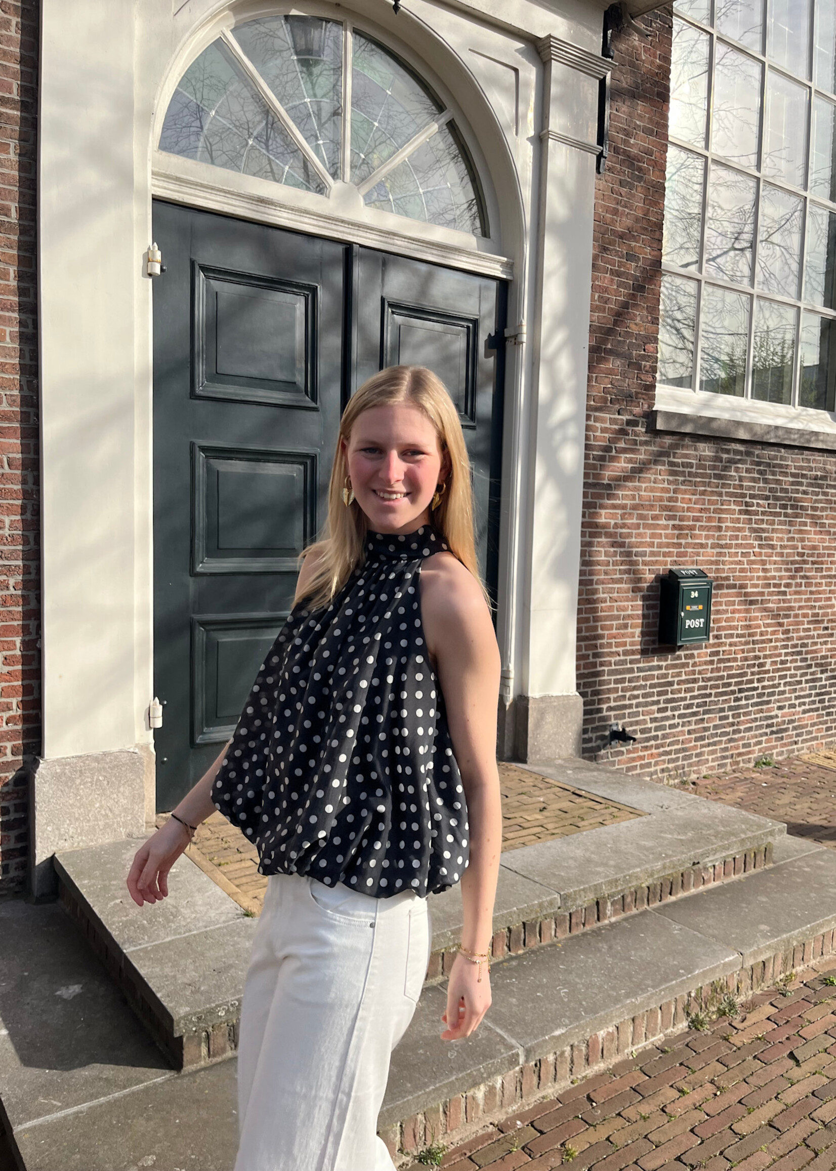 Flo Boutique Top Millie Dots Black