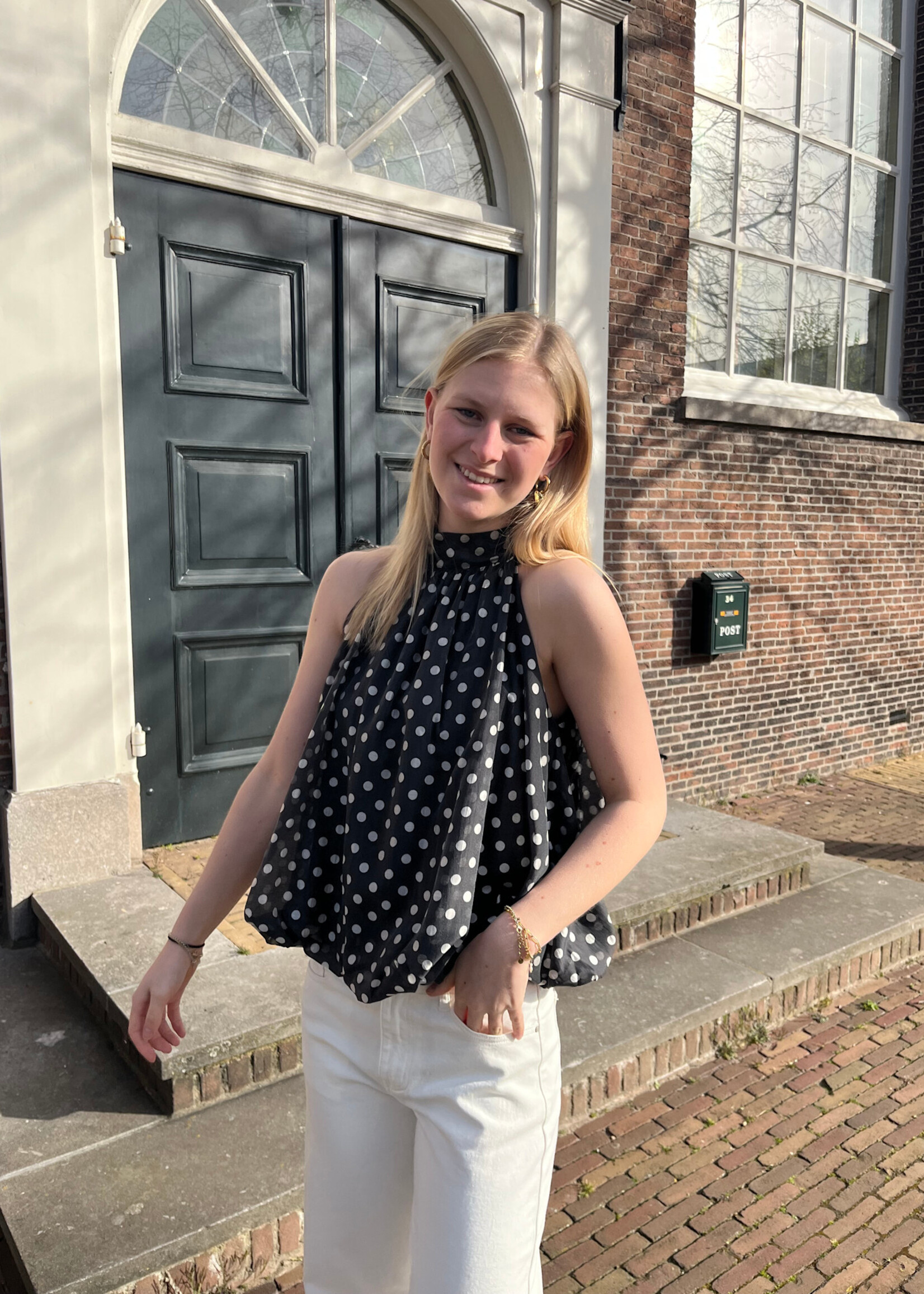 Flo Boutique Top Millie Dots Black