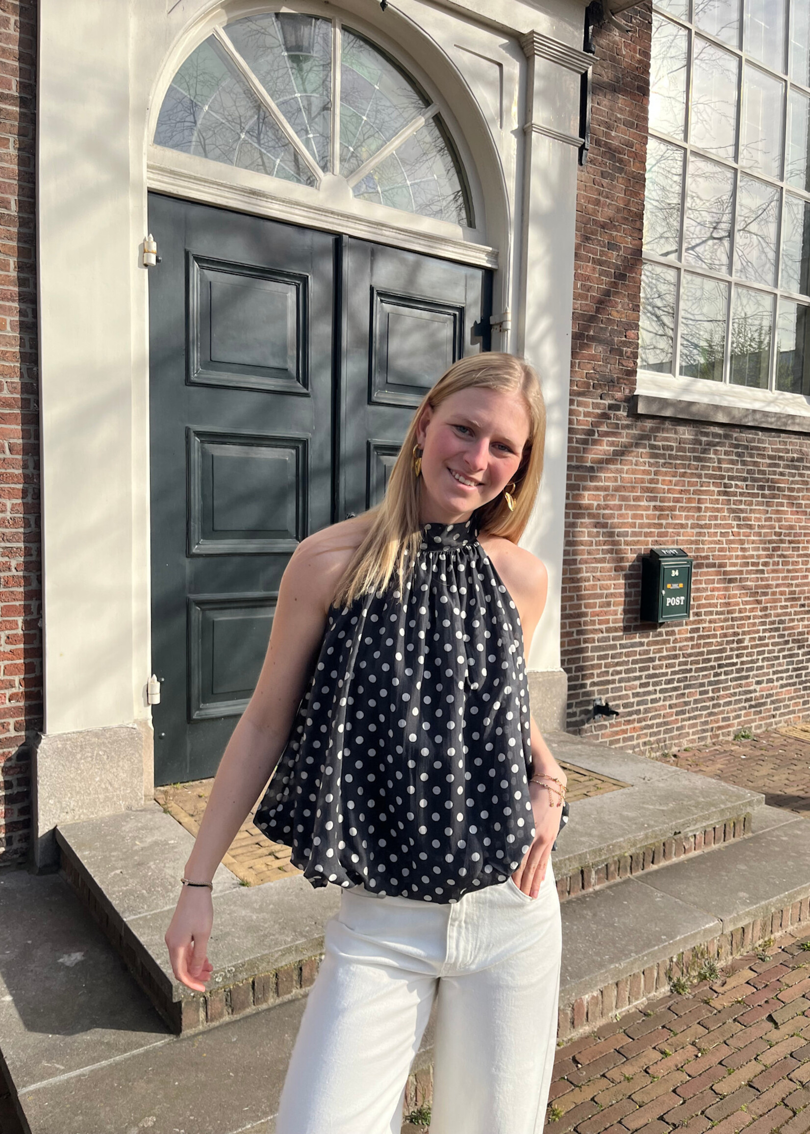 Flo Boutique Top Millie Dots Black