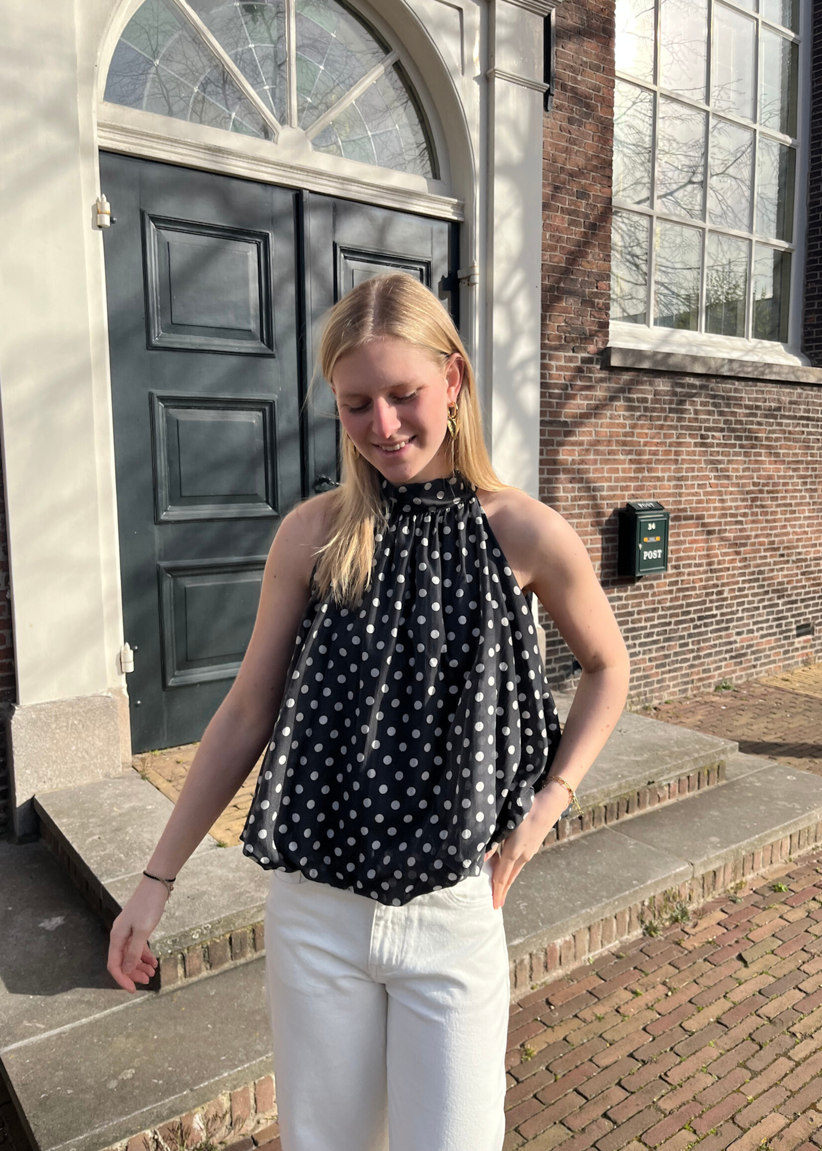 Flo Boutique Top Millie Dots Black