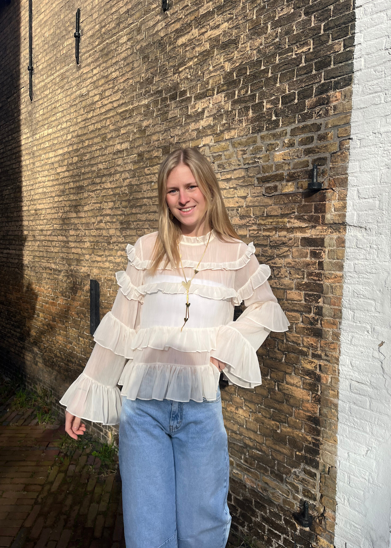 Flo Boutique Blouse Lavine Beige