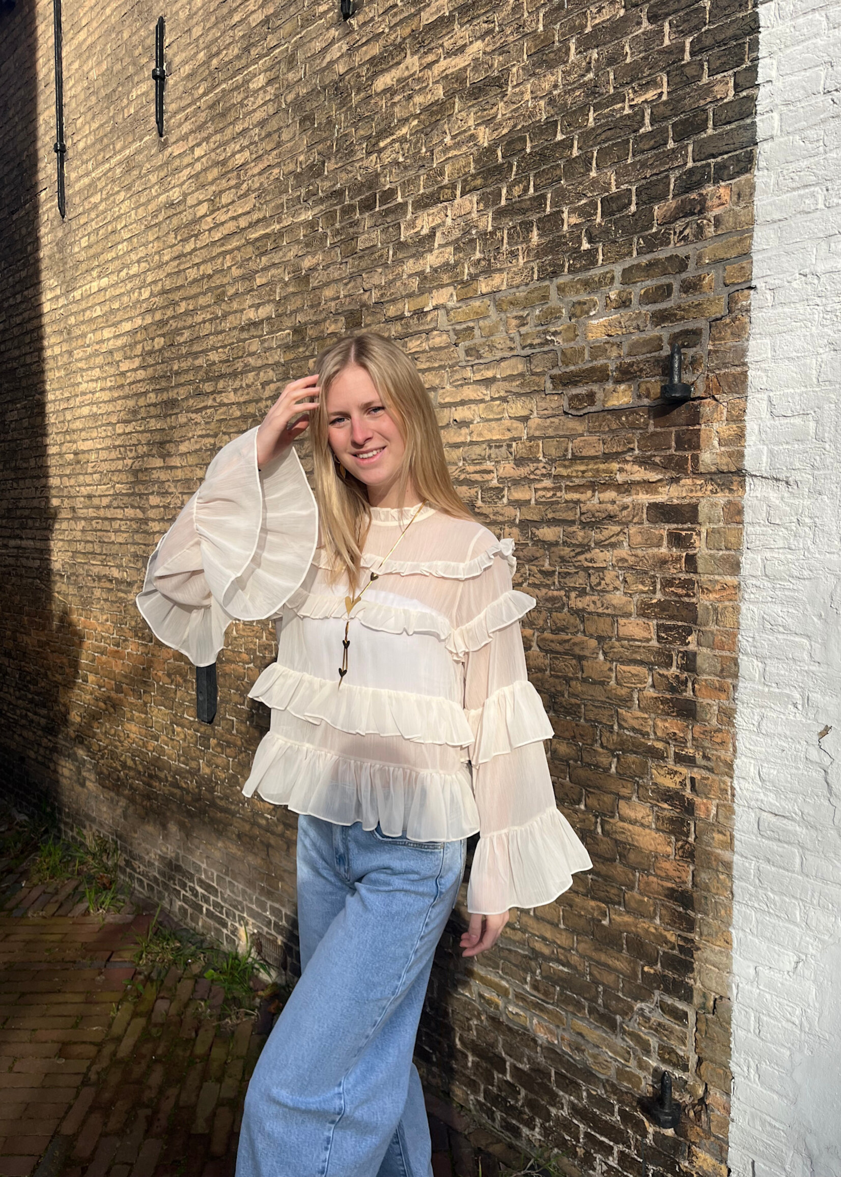 Flo Boutique Blouse Lavine Beige