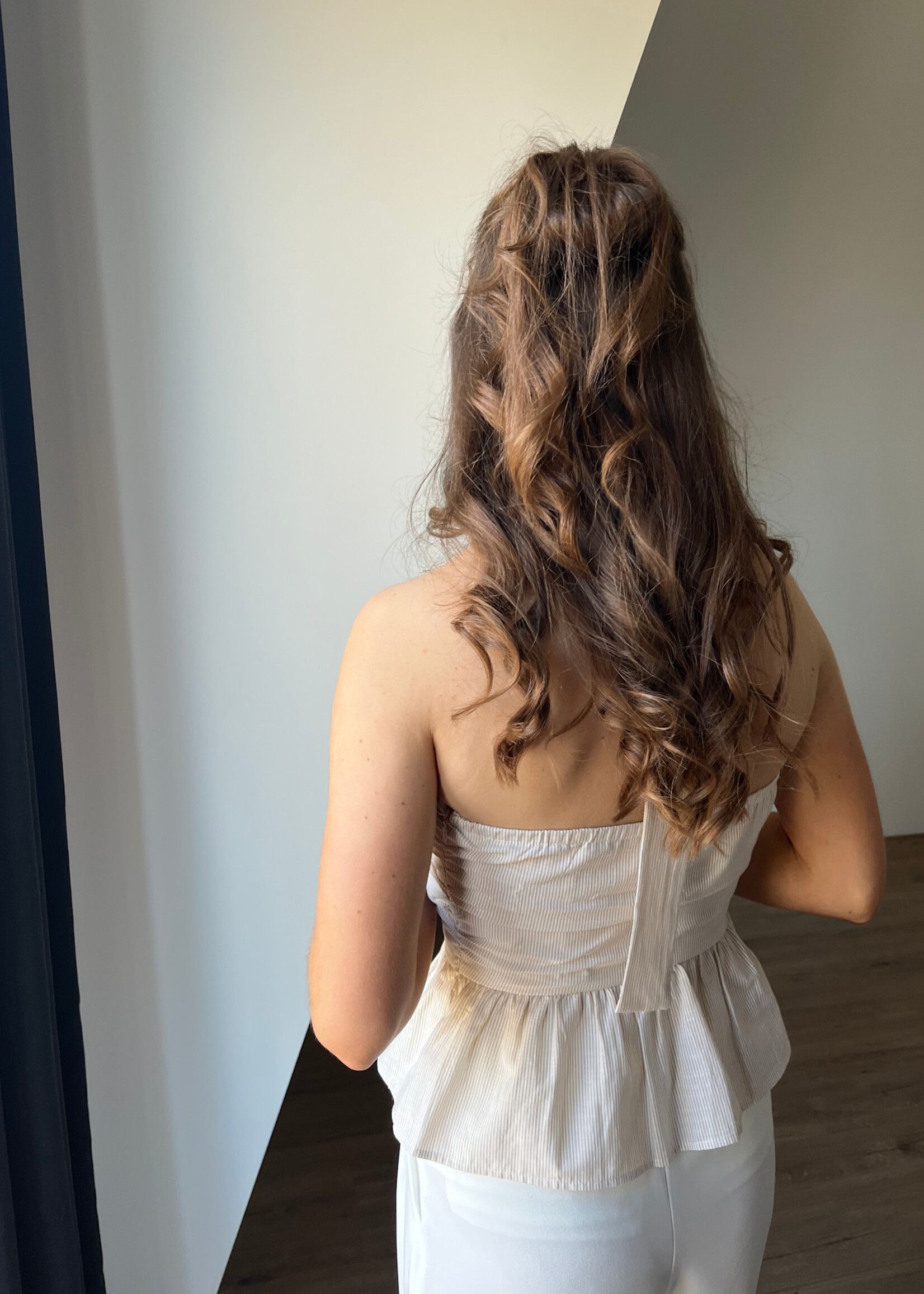 Flo Boutique Bandeau Top Peplum Charlotte Beige