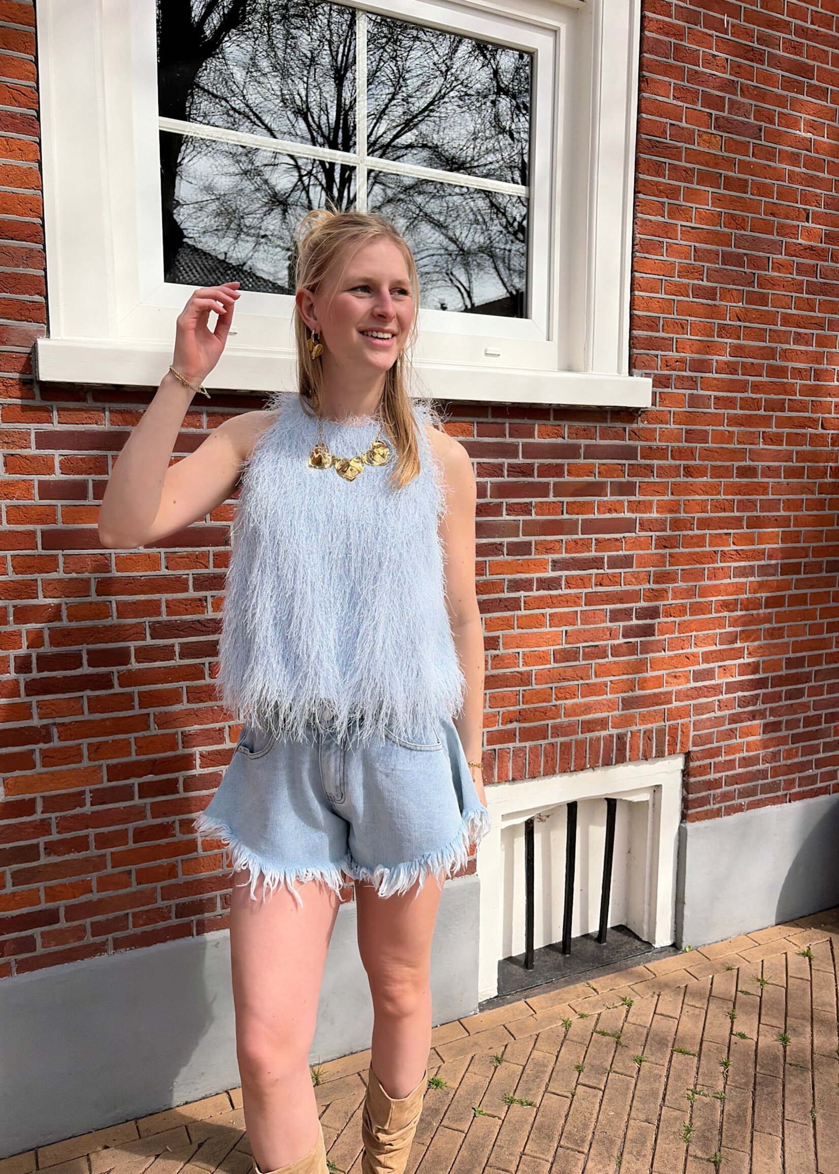 Flo Boutique Top Suus Light Blue