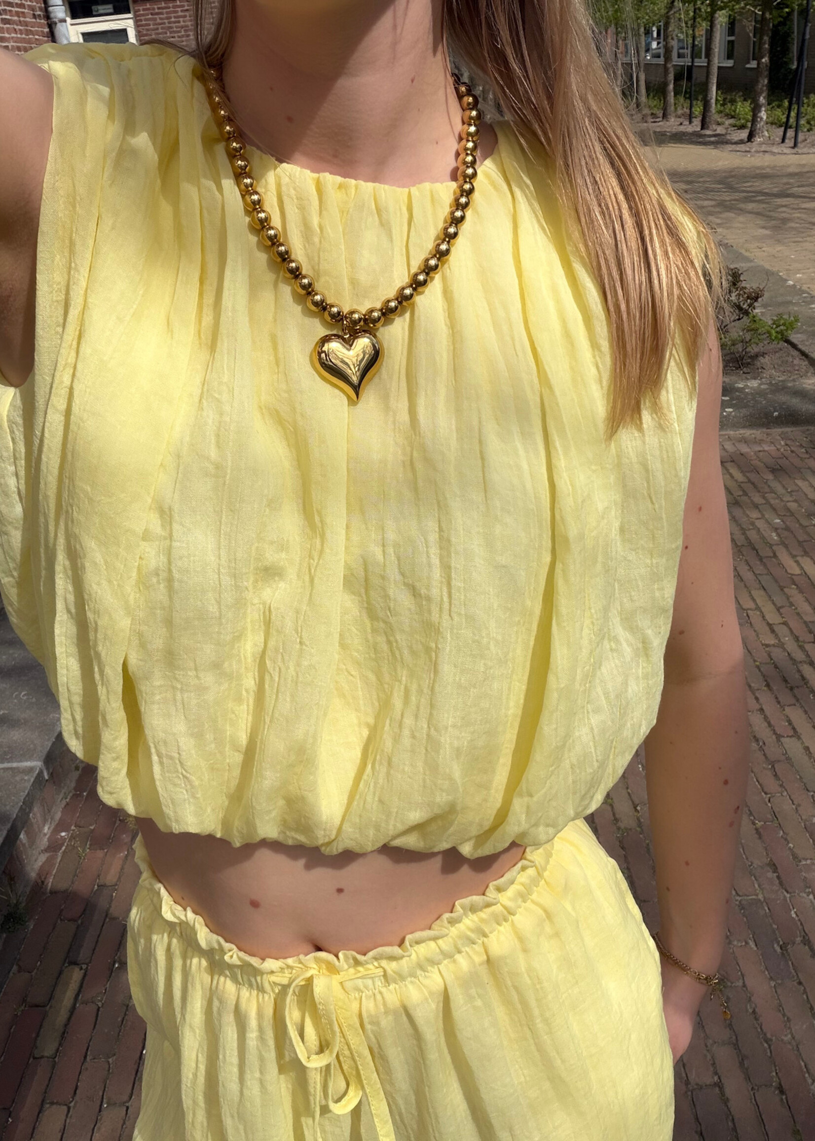 Flo Boutique Top Meis Yellow