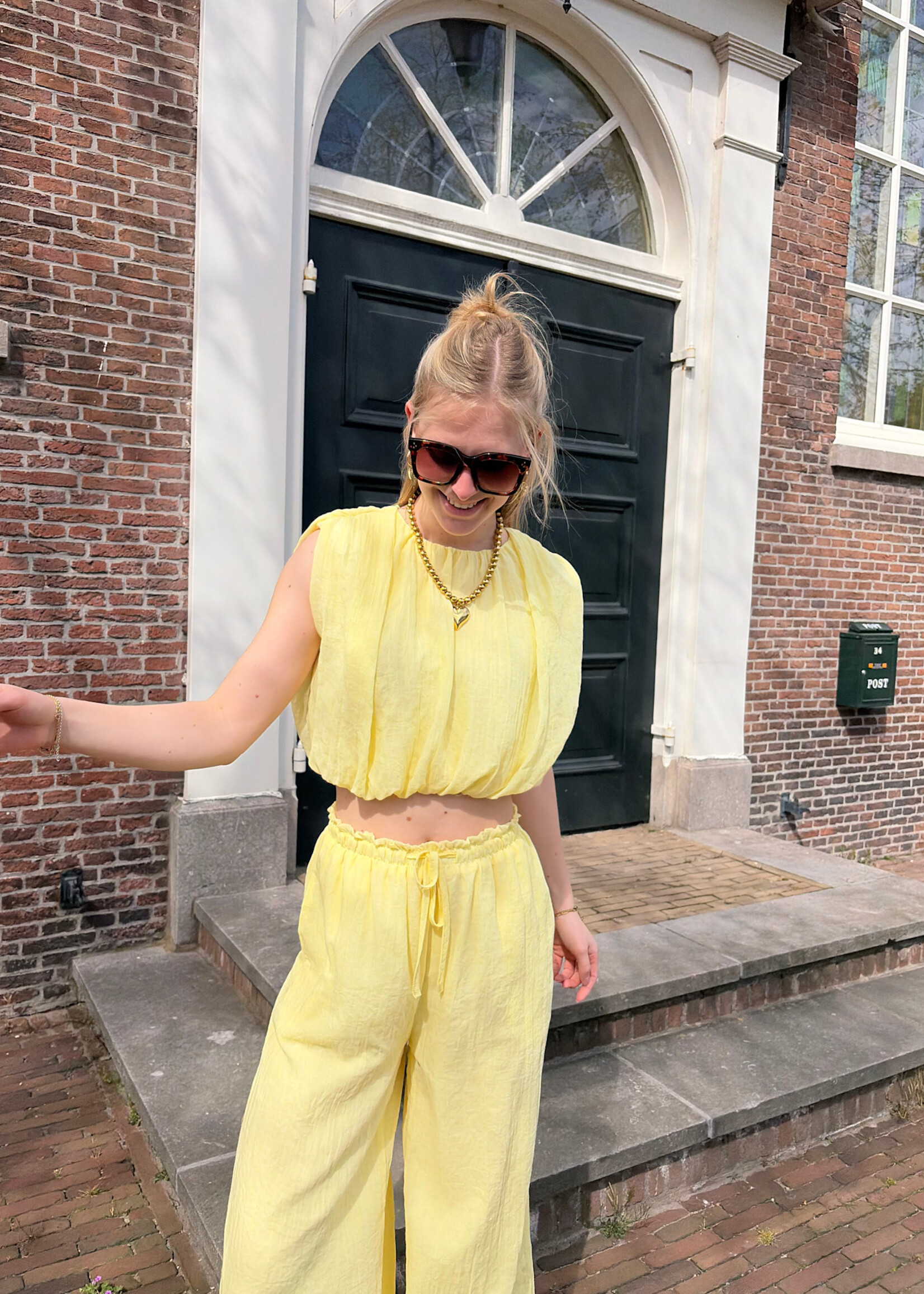 Flo Boutique Broek Meis Yellow