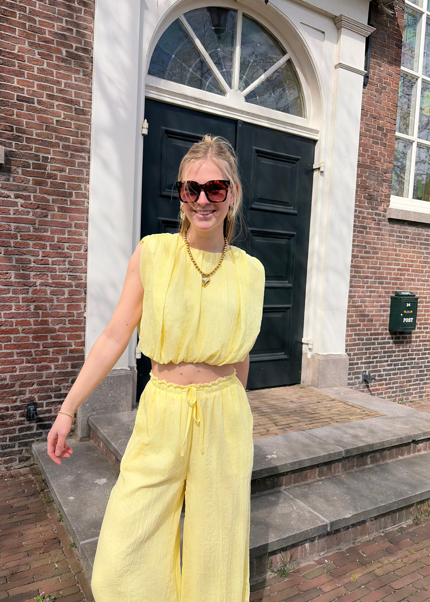 Flo Boutique Broek Meis Yellow