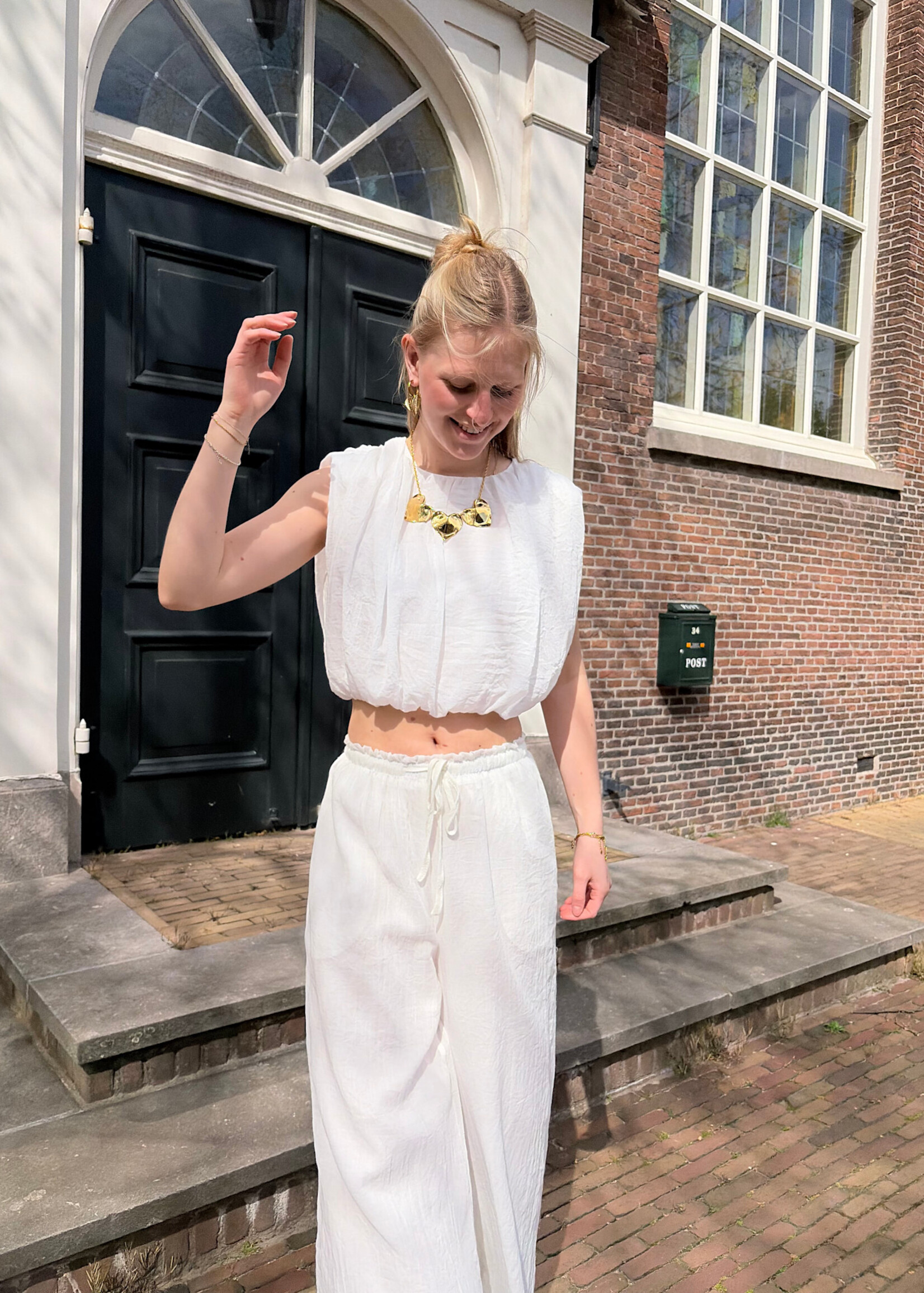 Flo Boutique Broek Meis White