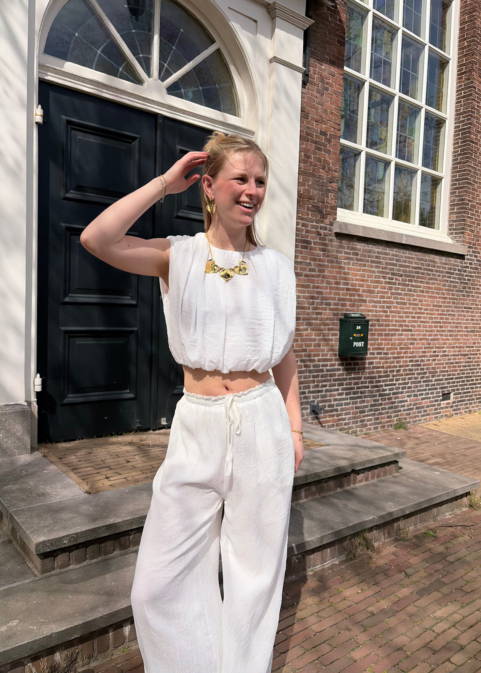 Flo Boutique Broek Meis White