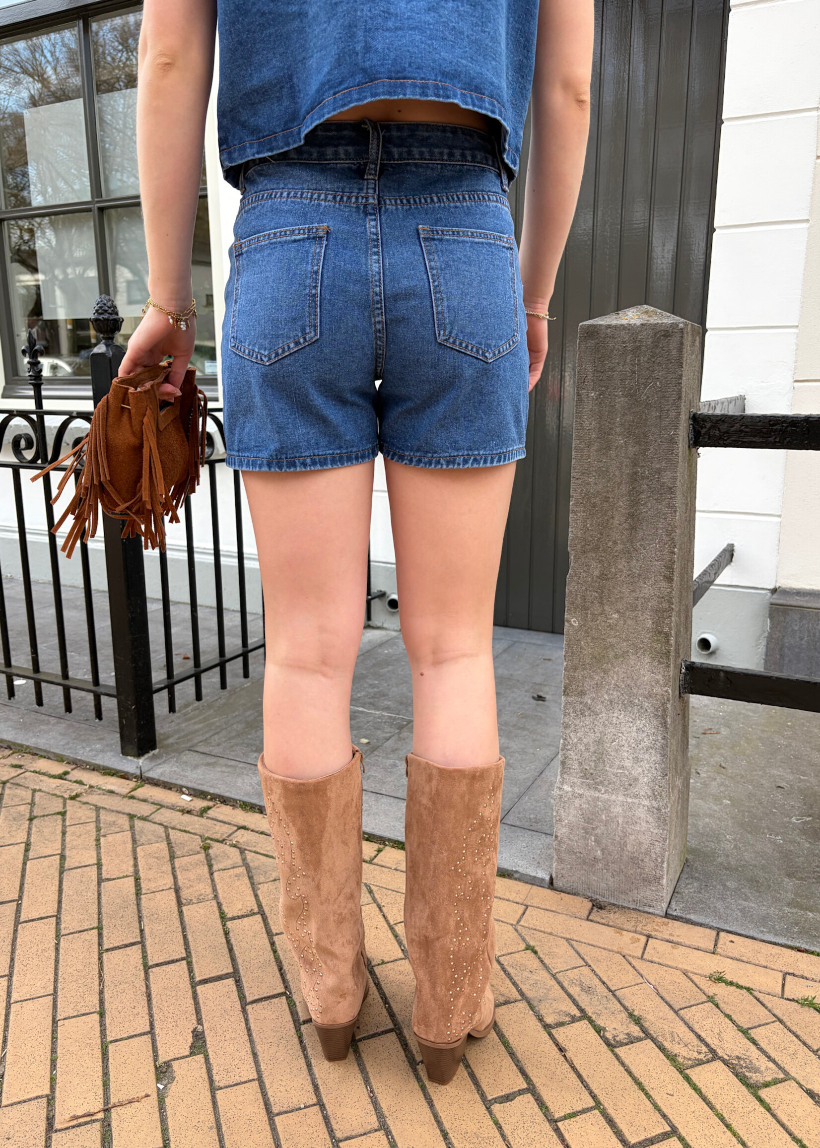 Flo Boutique Spijkershort Becky Indigo Blue