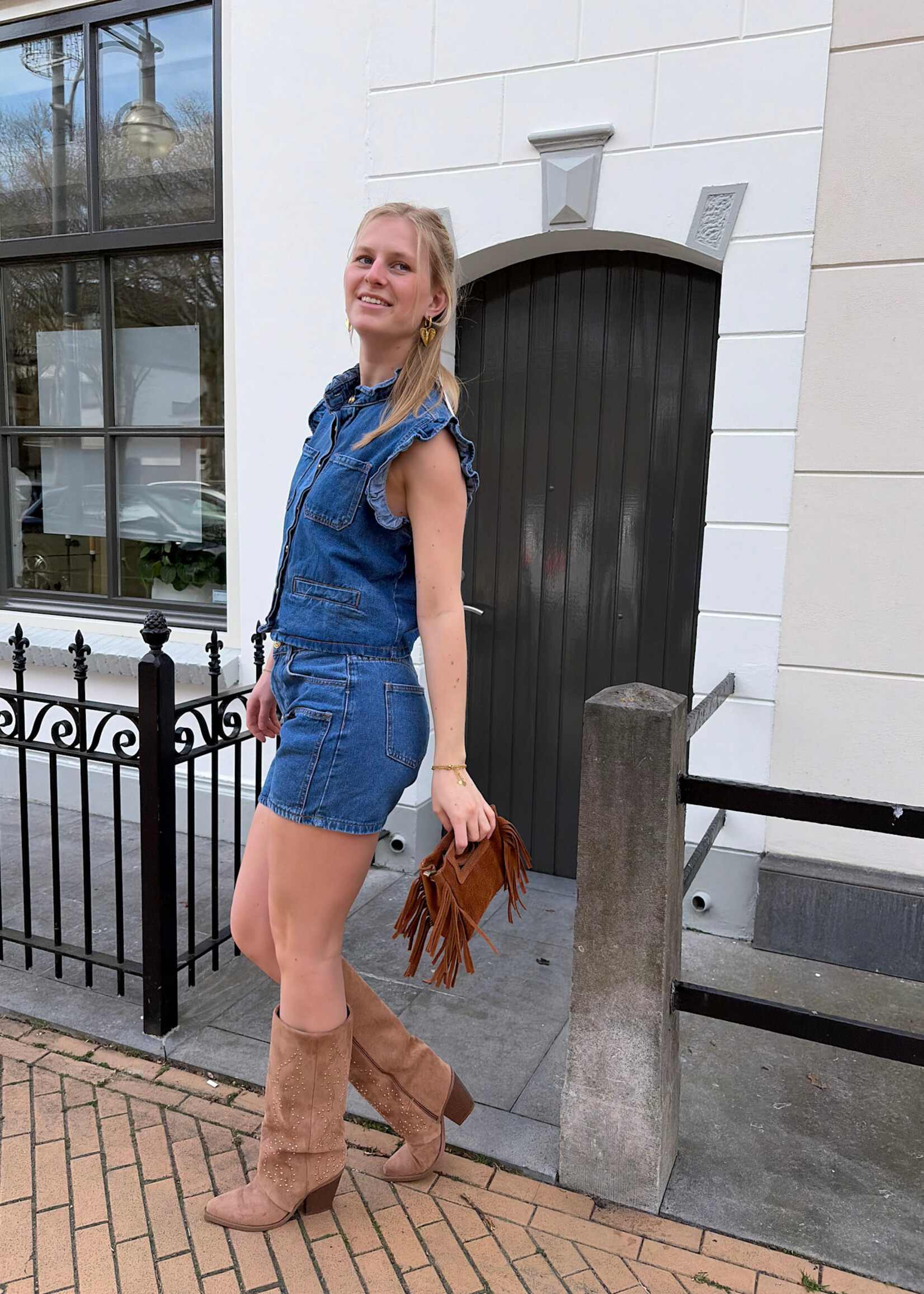 Flo Boutique Spijkershort Becky Indigo Blue