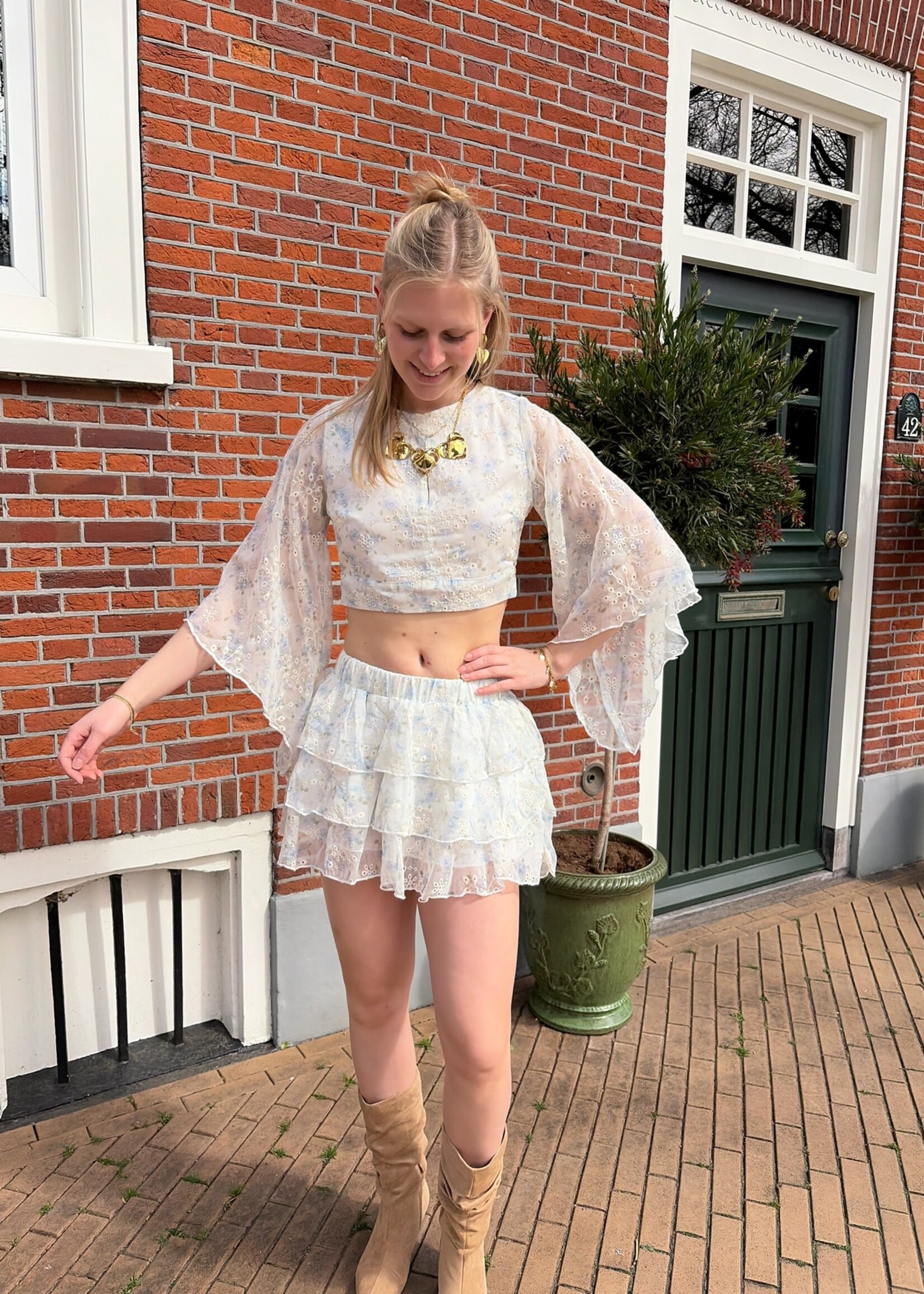 Flo Boutique Top Madelief Blue