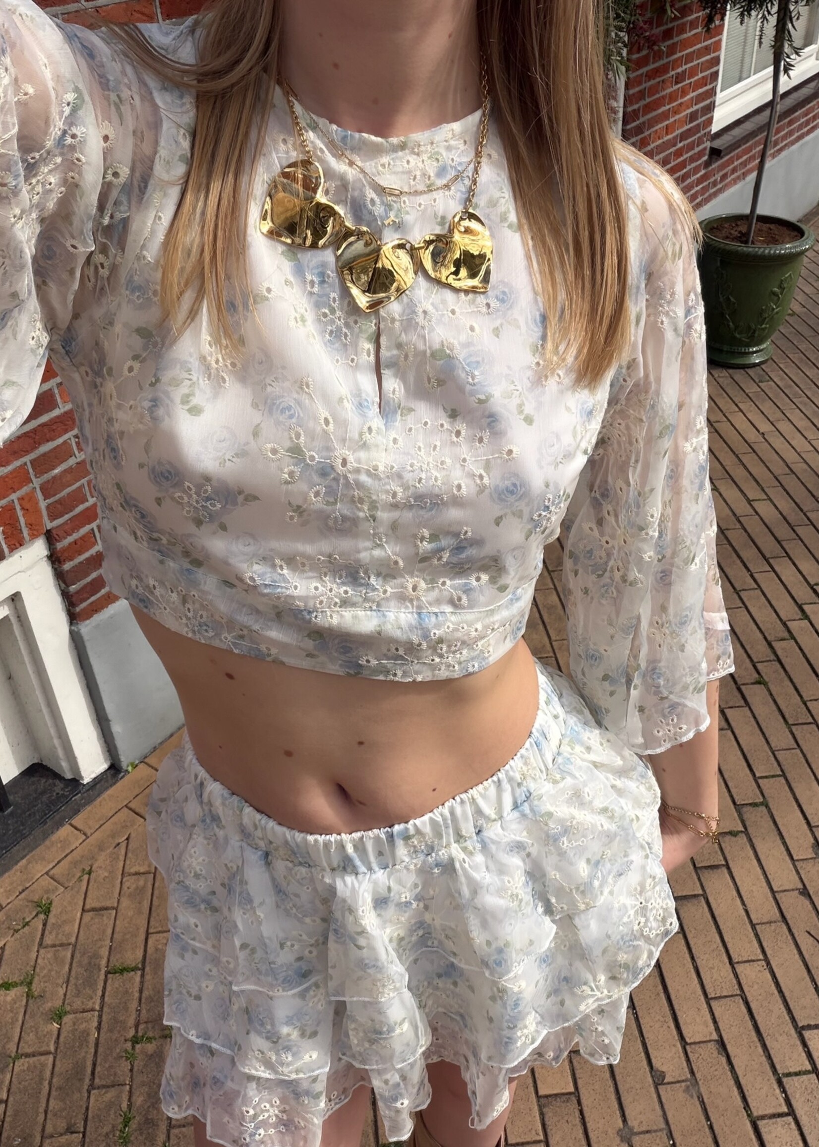 Flo Boutique Top Madelief Blue