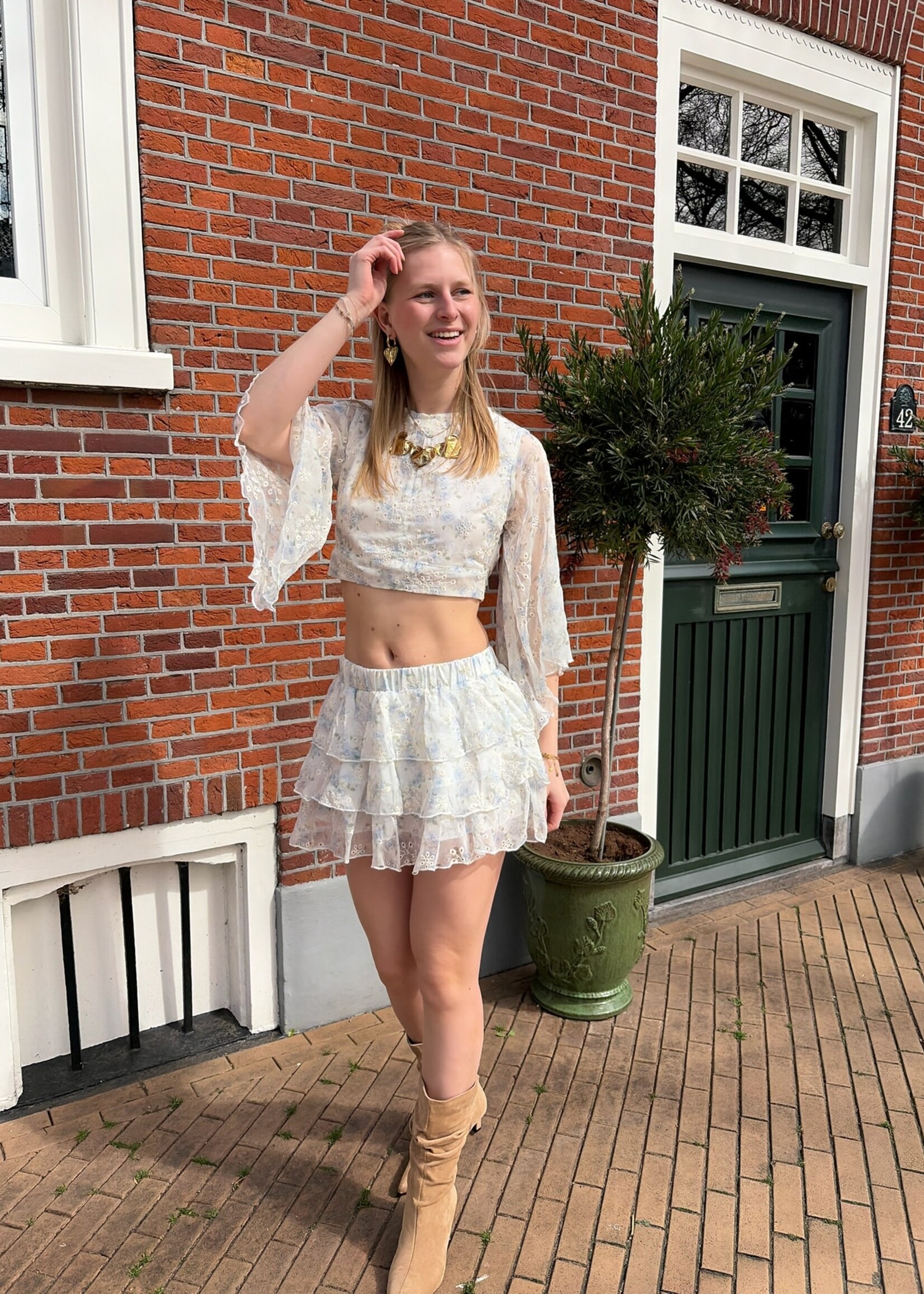 Flo Boutique Rokje Madelief Blue