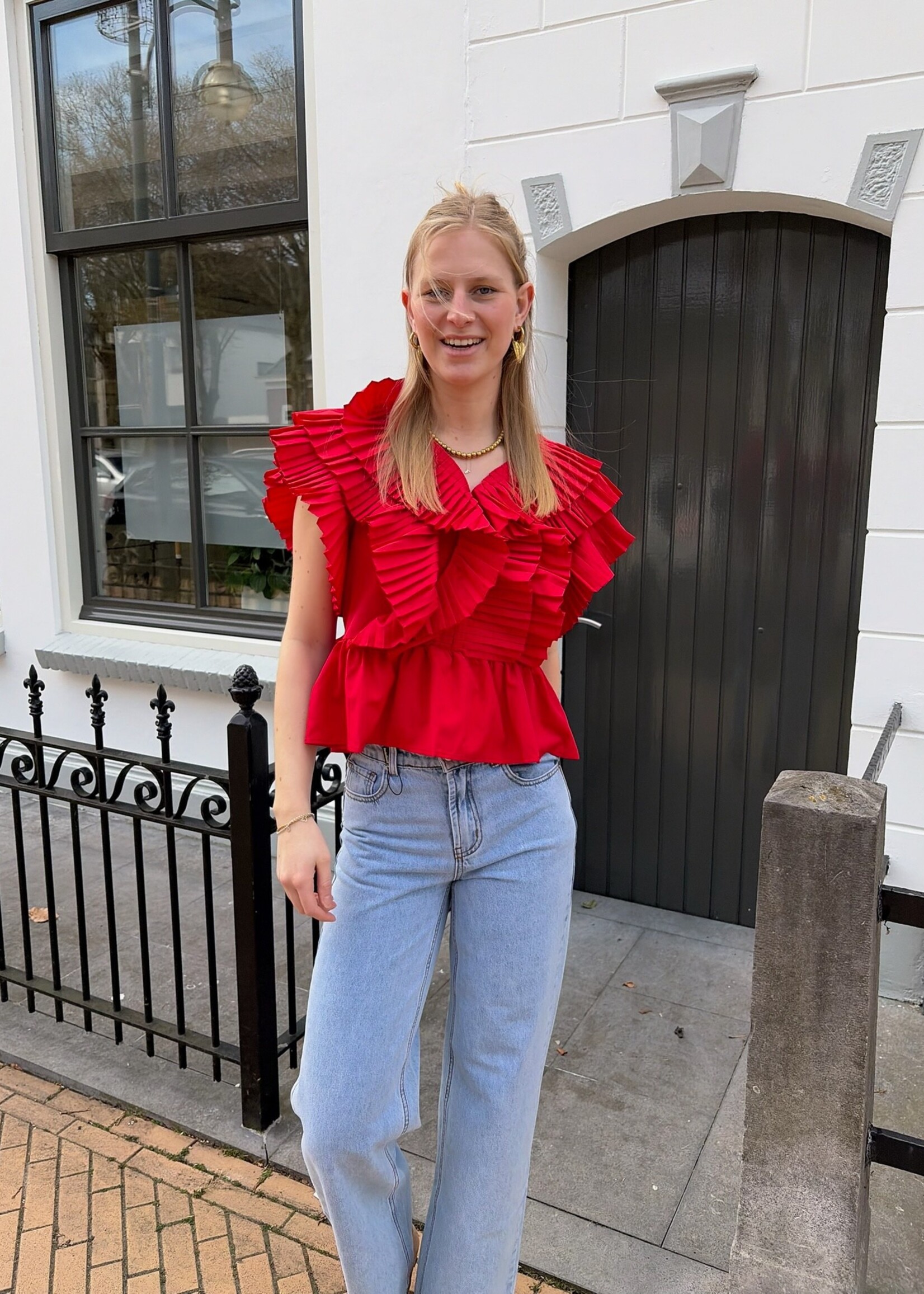 Flo Boutique Top Yara Red