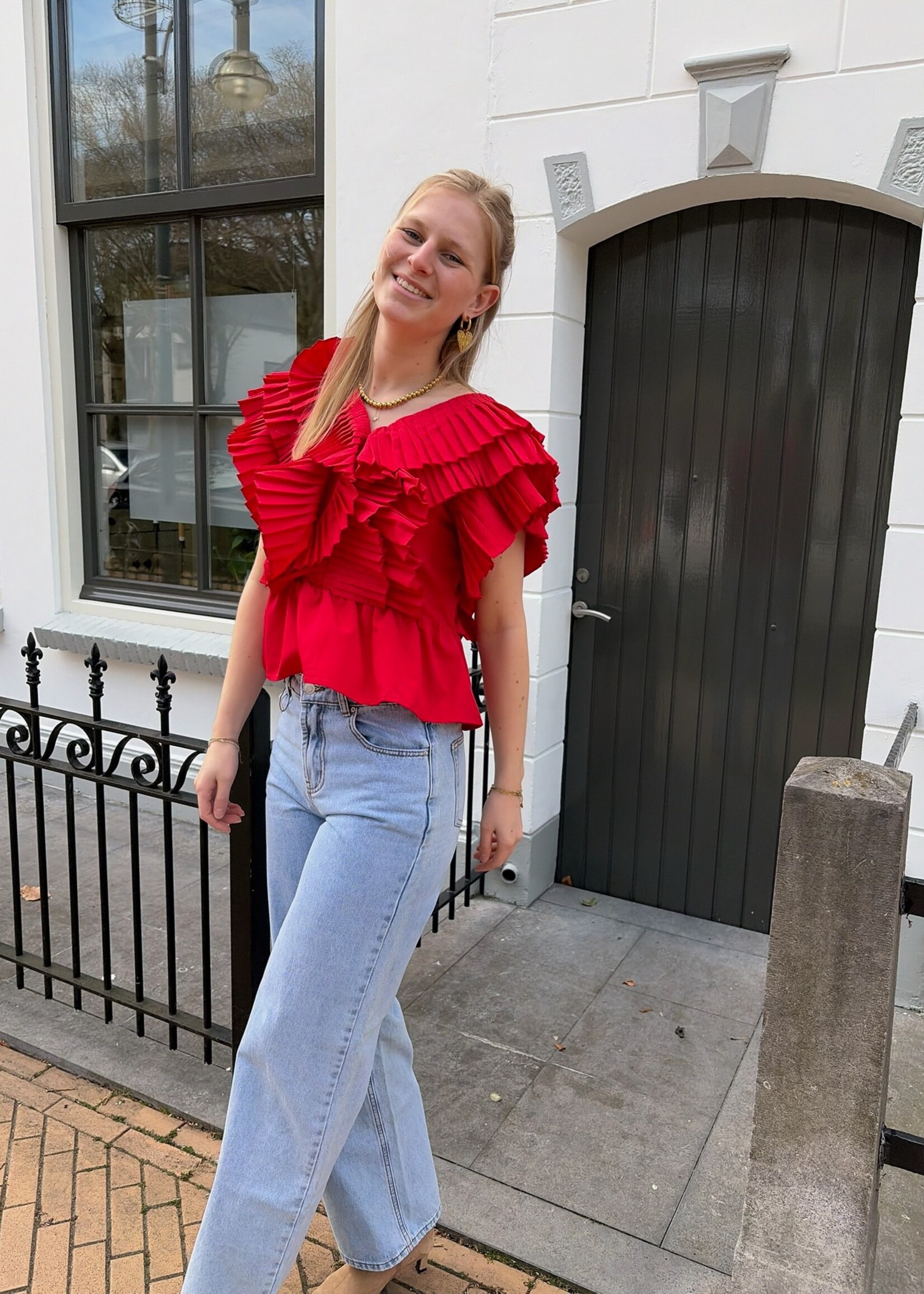 Flo Boutique Top Yara Red