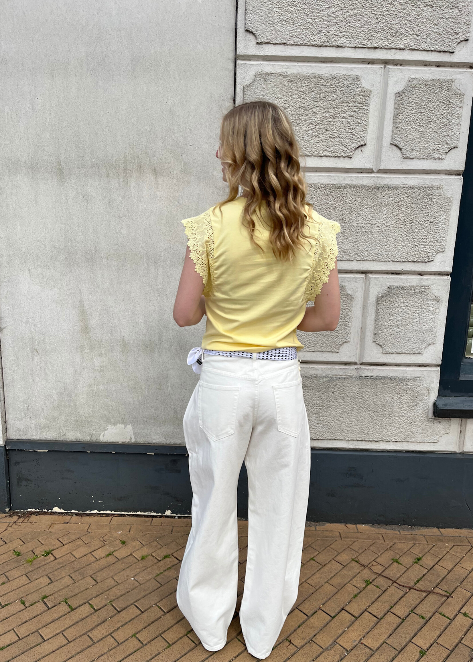 Flo Boutique Jeans overslag Harper White