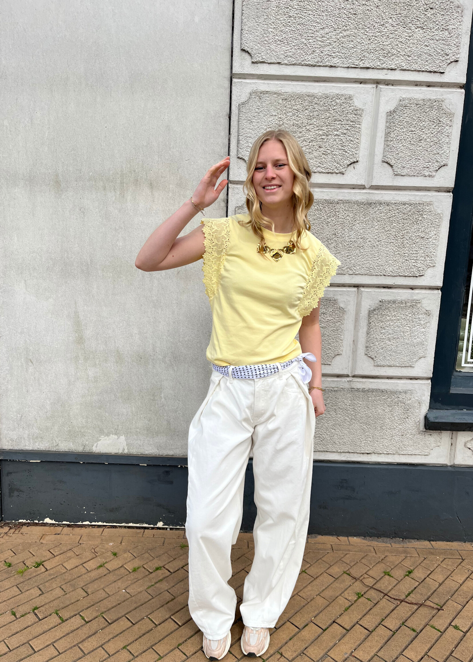 Flo Boutique Jeans overslag Harper White