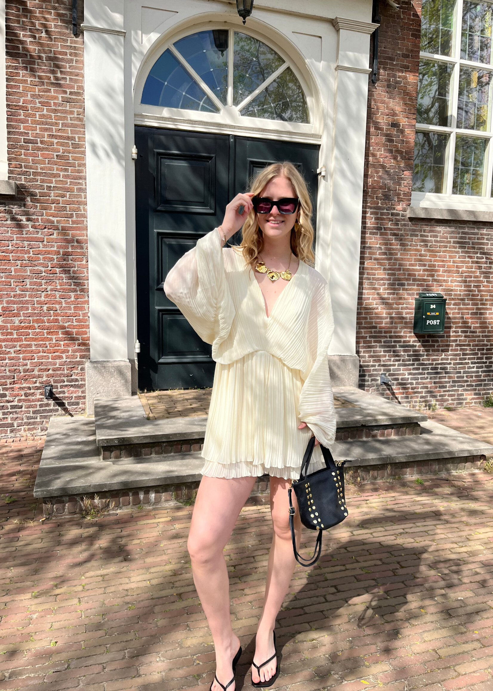 Flo Boutique Jurk Tinfa Butter Yellow