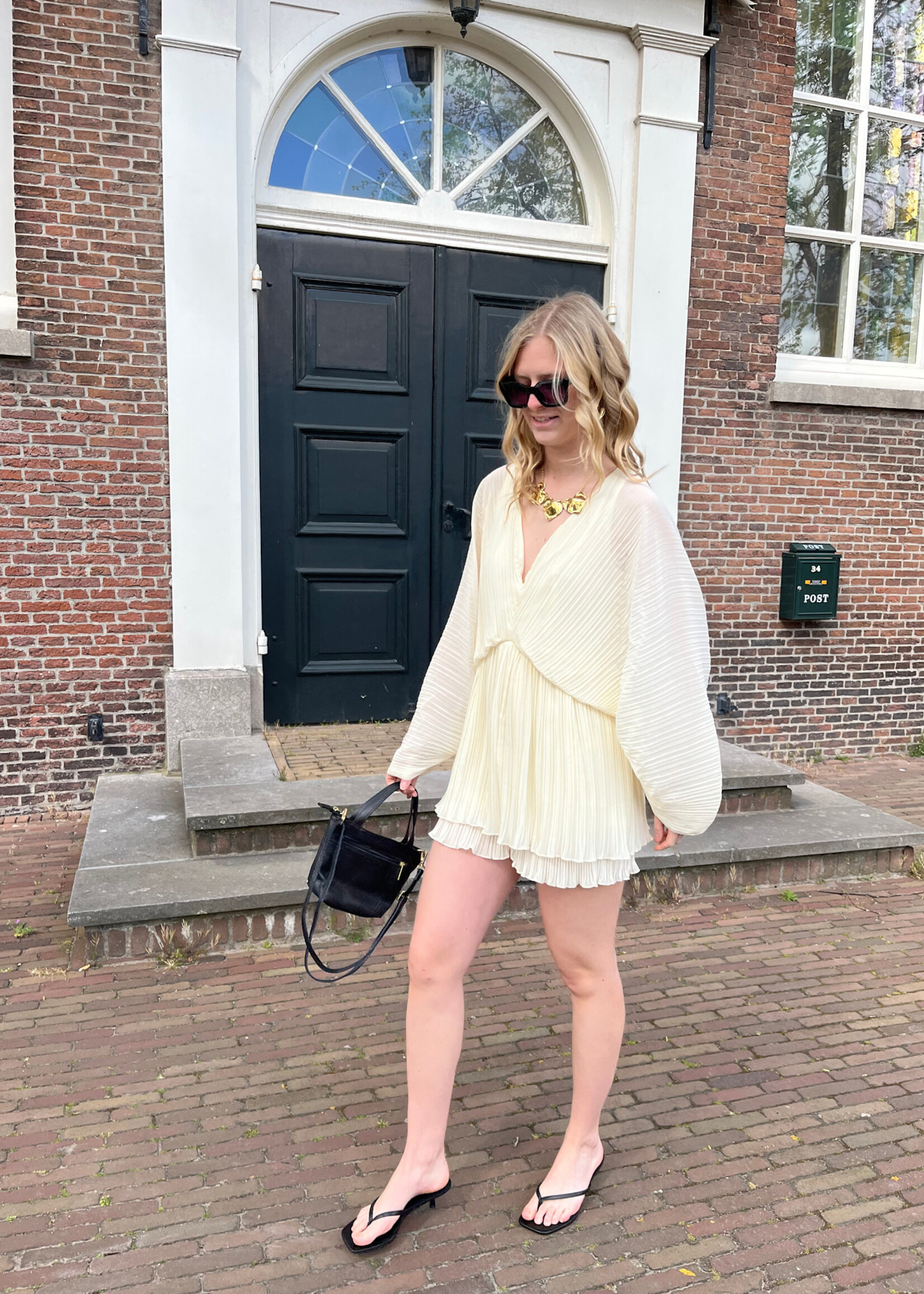 Flo Boutique Jurk Tinfa Butter Yellow