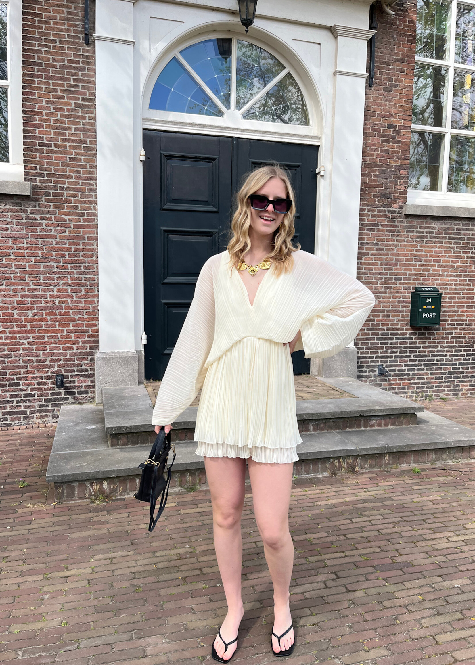 Flo Boutique Jurk Tinfa Butter Yellow