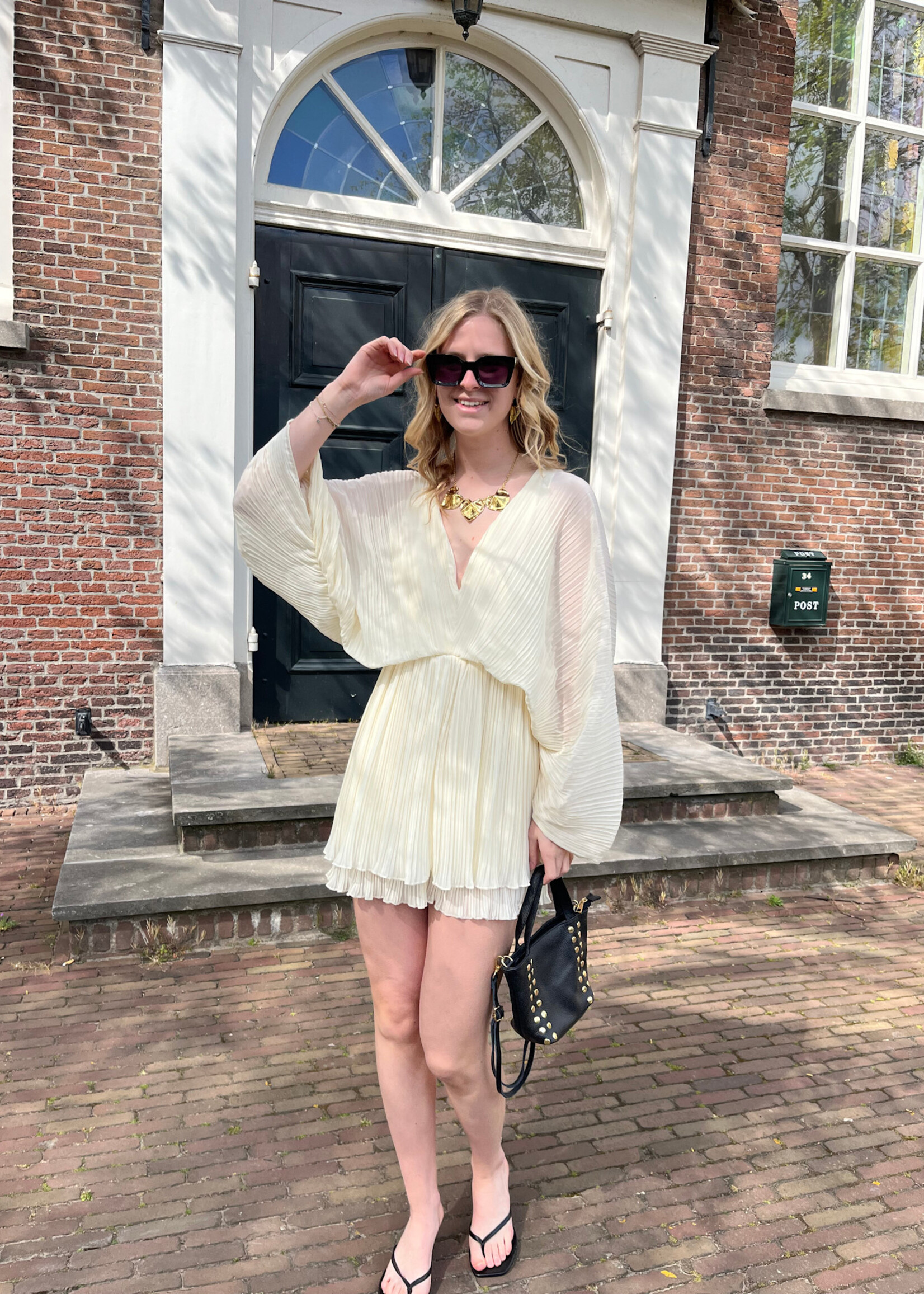 Flo Boutique Jurk Tinfa Butter Yellow