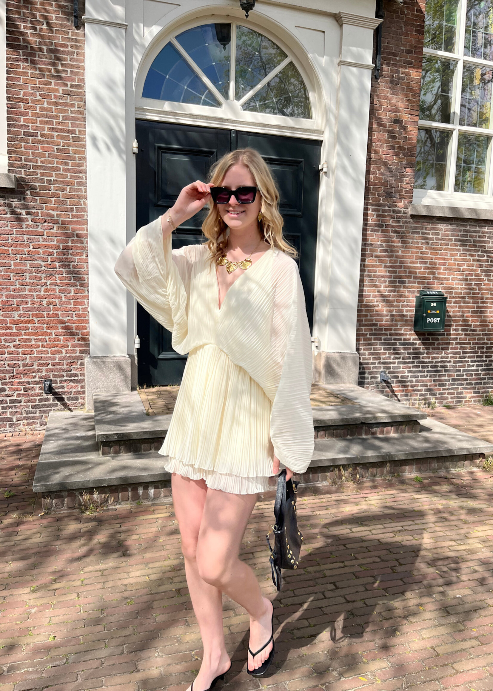 Flo Boutique Jurk Tinfa Butter Yellow