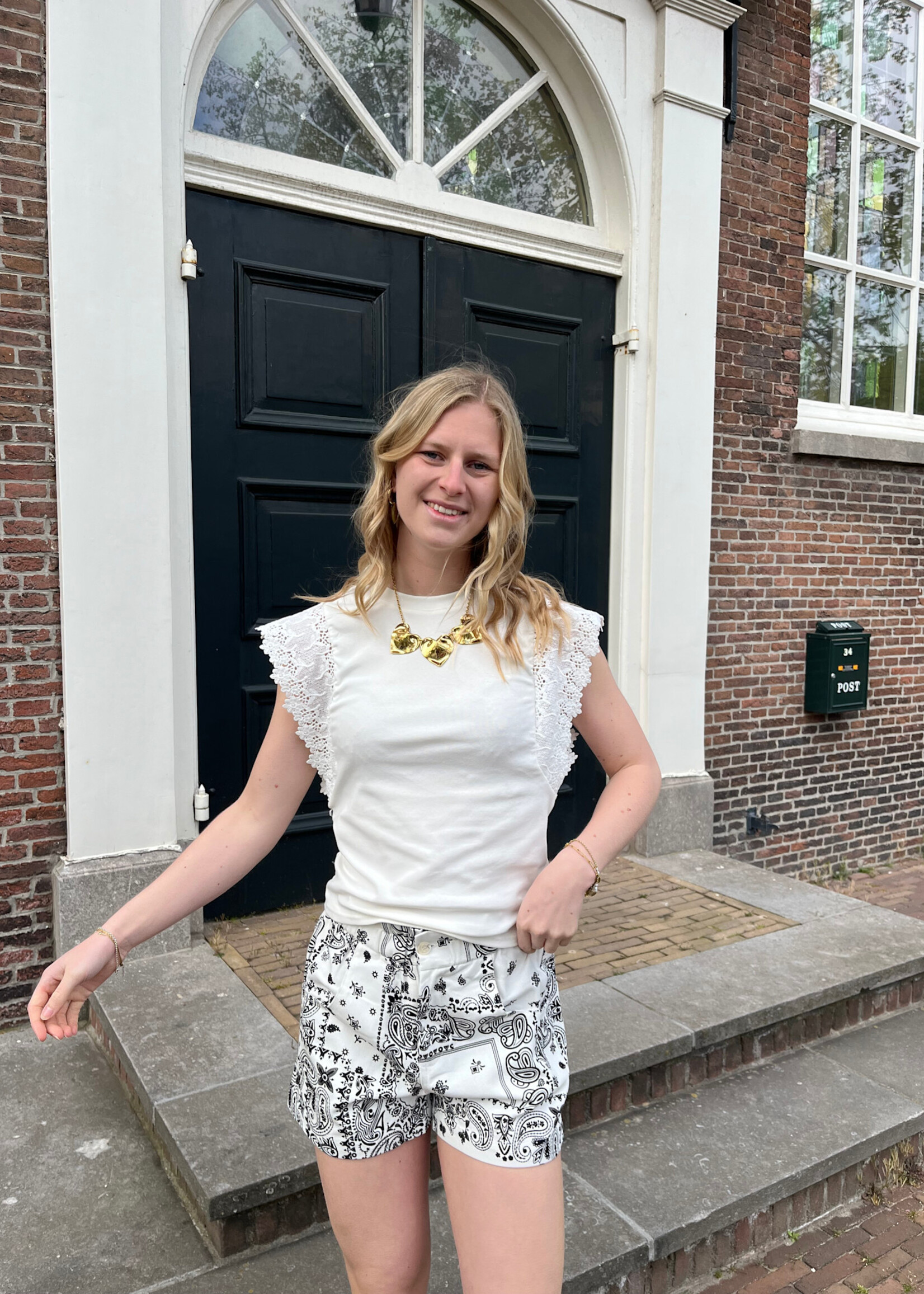 Flo Boutique Short Bandana Black/White