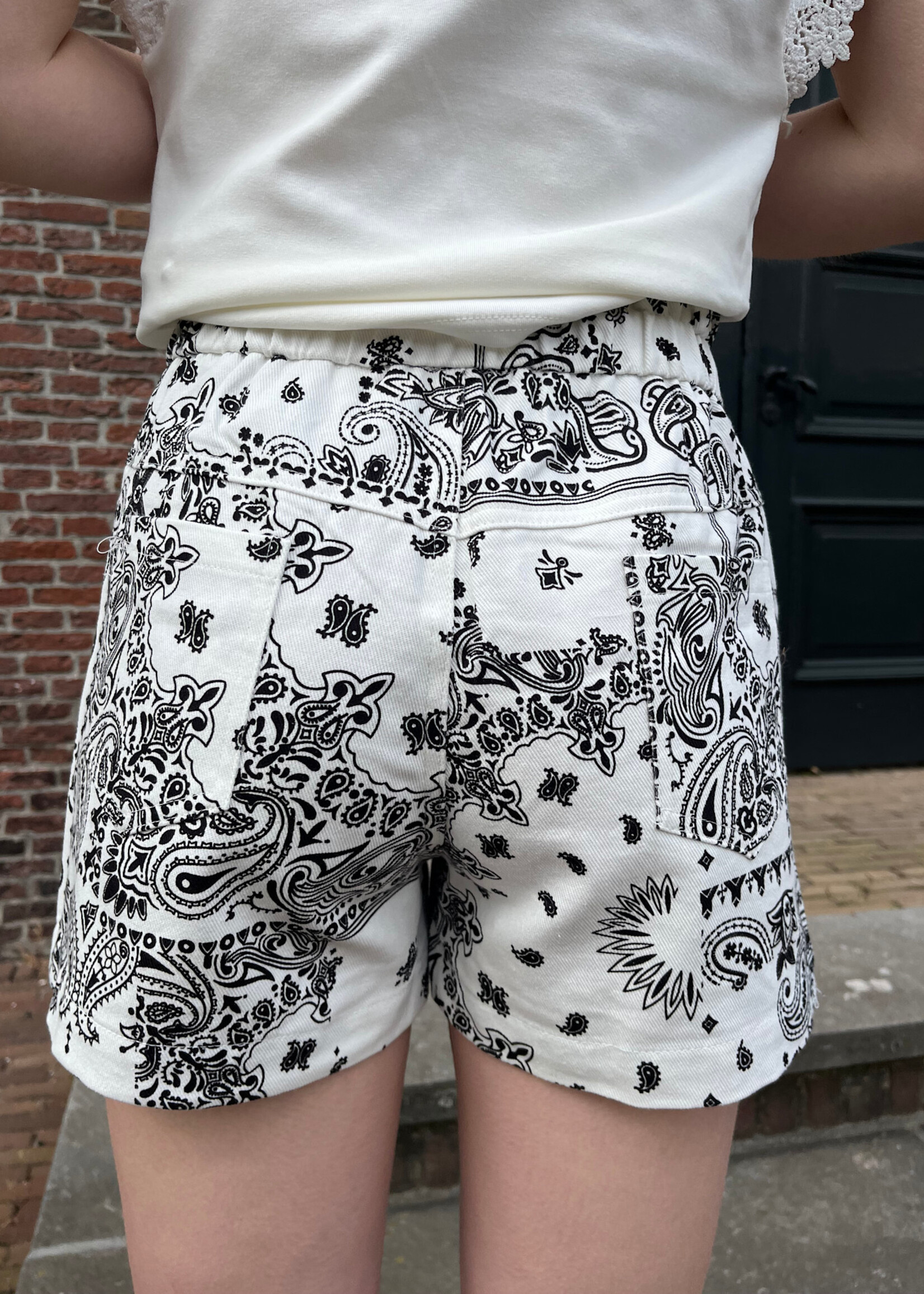 Flo Boutique Short Bandana Black/White