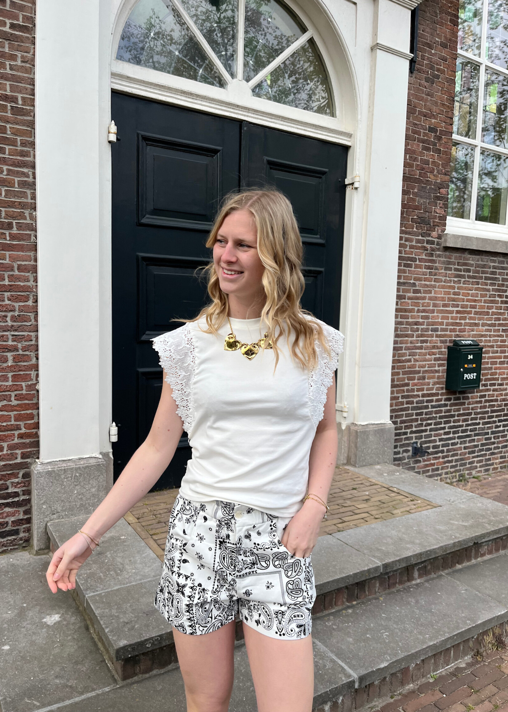 Flo Boutique Short Bandana Black/White