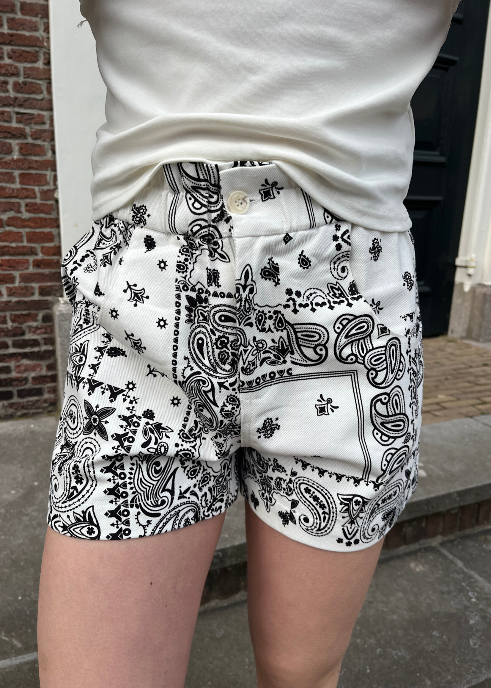 Flo Boutique Short Bandana Black/White