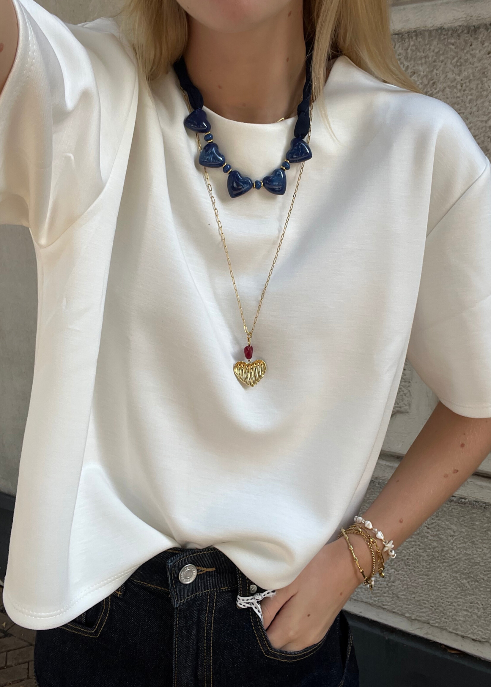 Flo Boutique Basic Top Fiene White