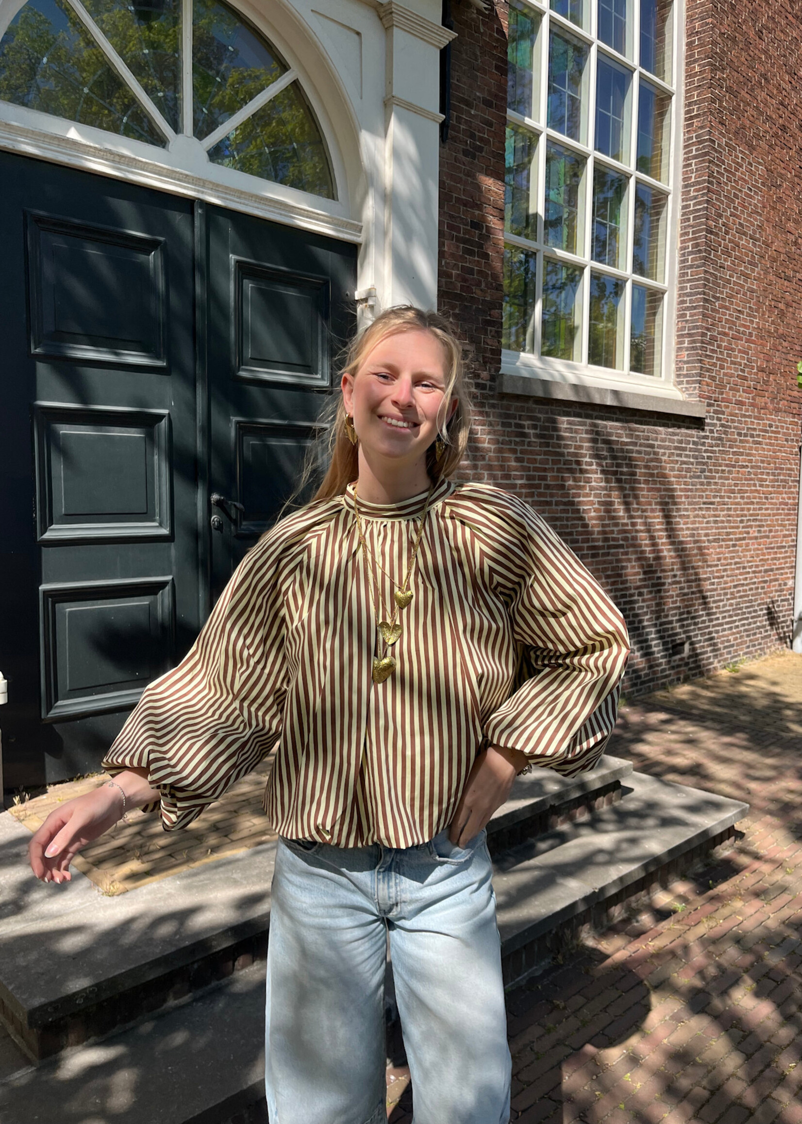 Flo Boutique Top Nomé Yellow/Brown