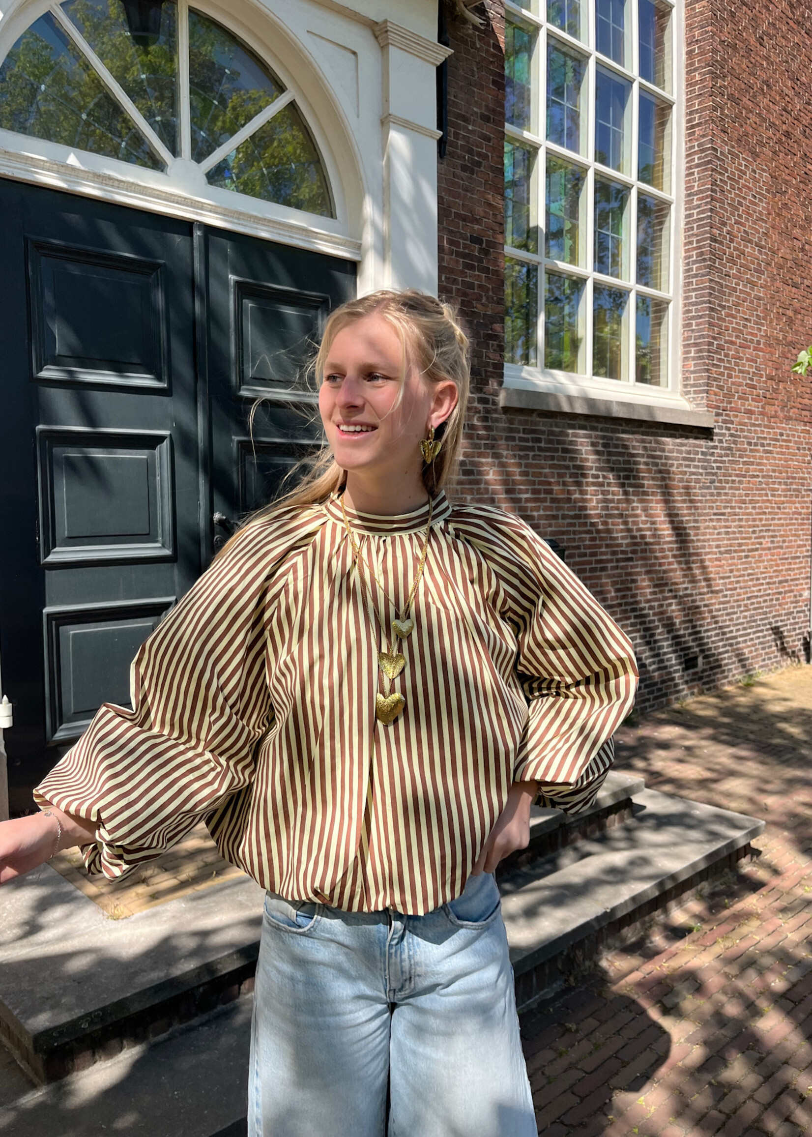 Flo Boutique Top Nomé Yellow/Brown