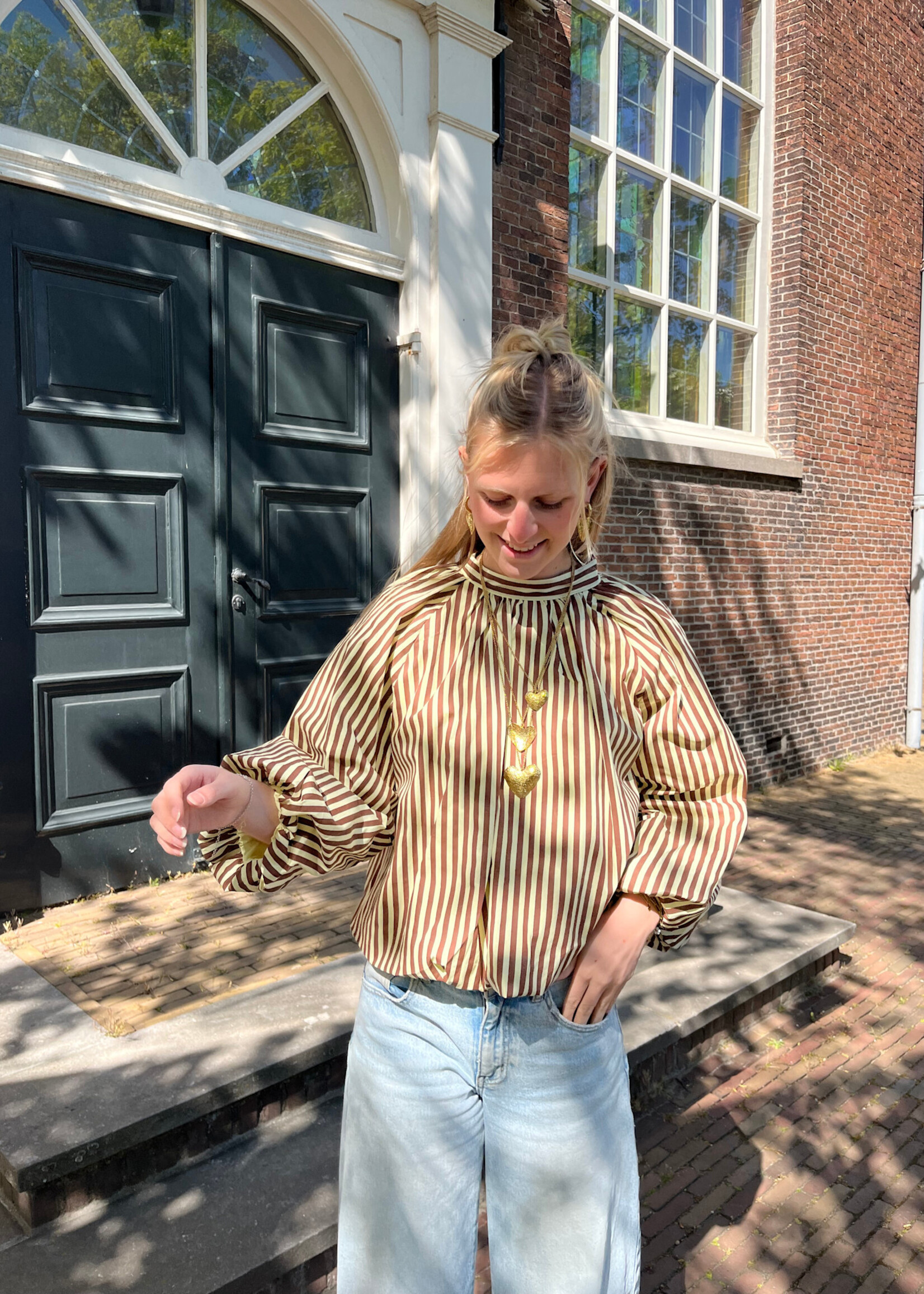 Flo Boutique Top Nomé Yellow/Brown