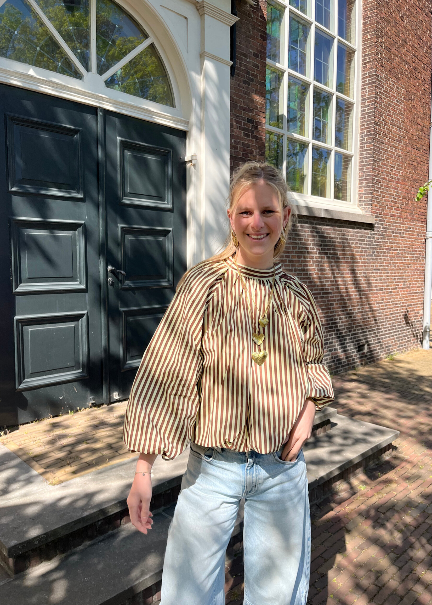 Flo Boutique Top Nomé Yellow/Brown