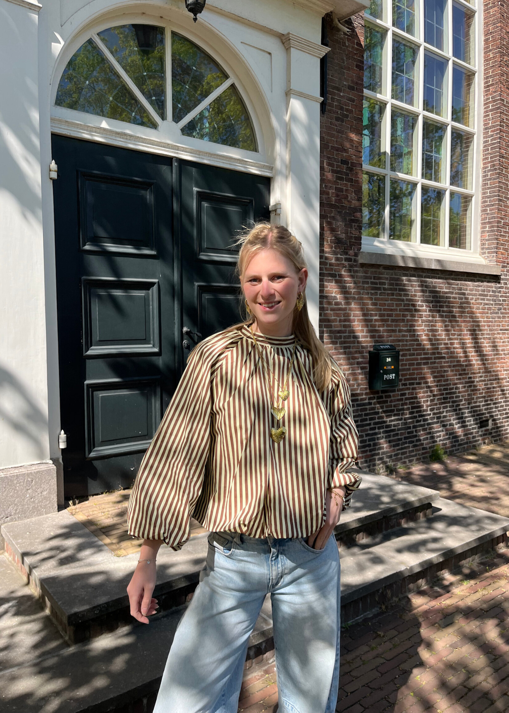 Flo Boutique Top Nomé Yellow/Brown