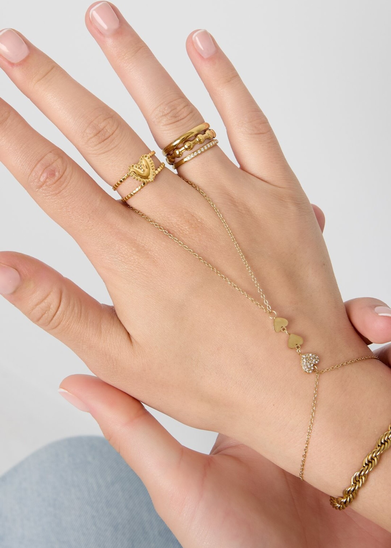 Flo Boutique Double ring heart