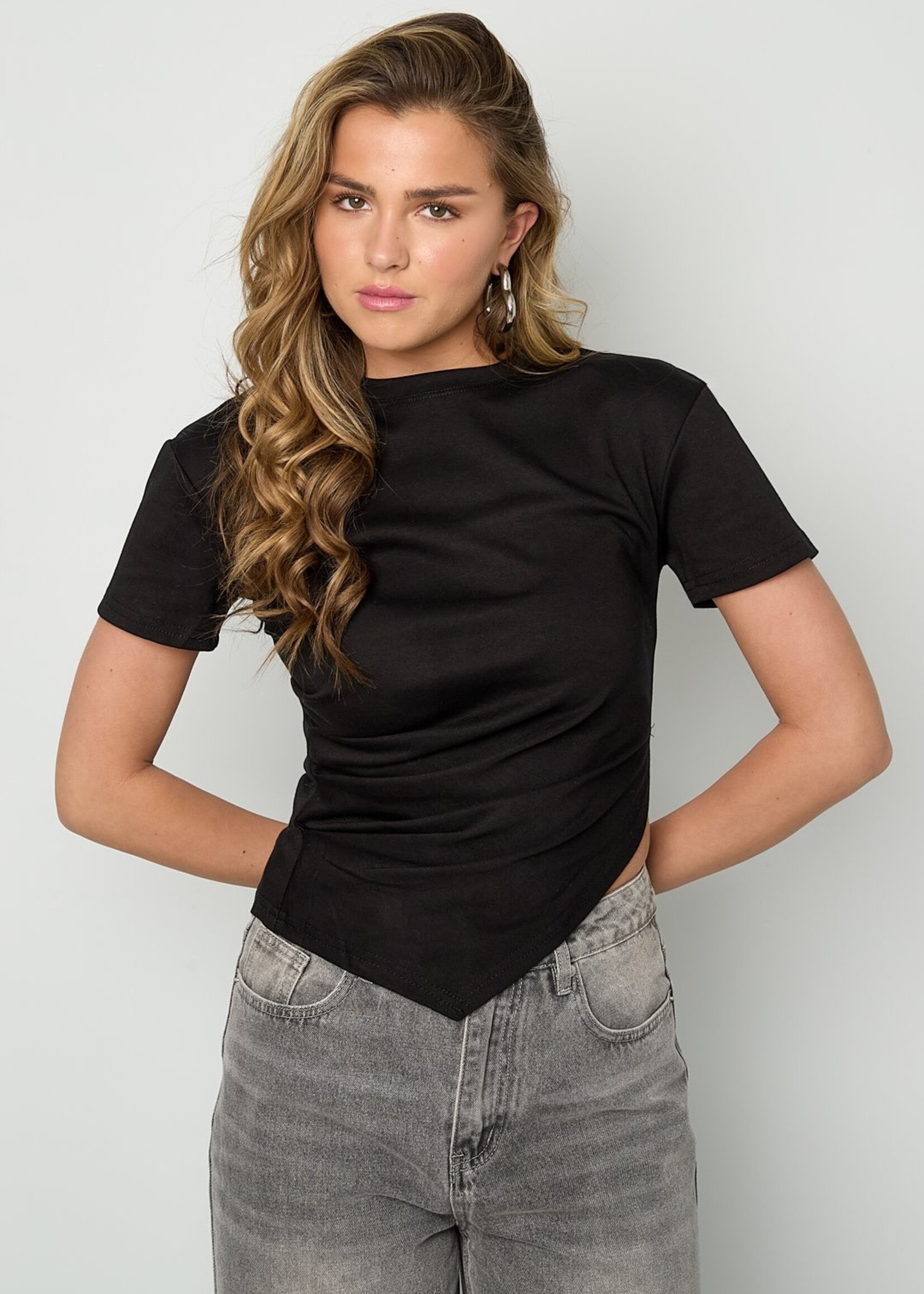 Flo Boutique A-symetrische top Maureen Cream