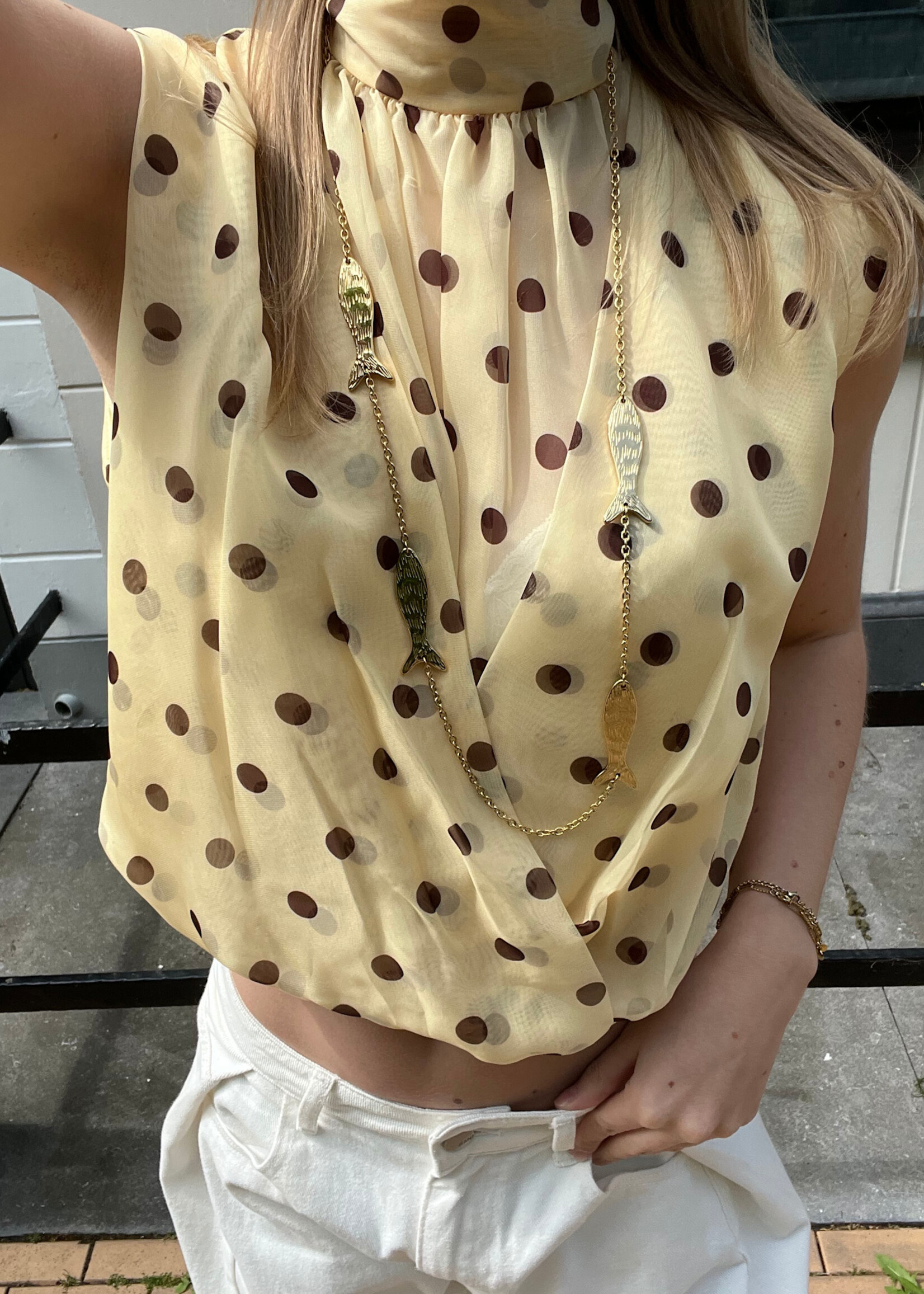 Flo Boutique Top June Dots Yellow