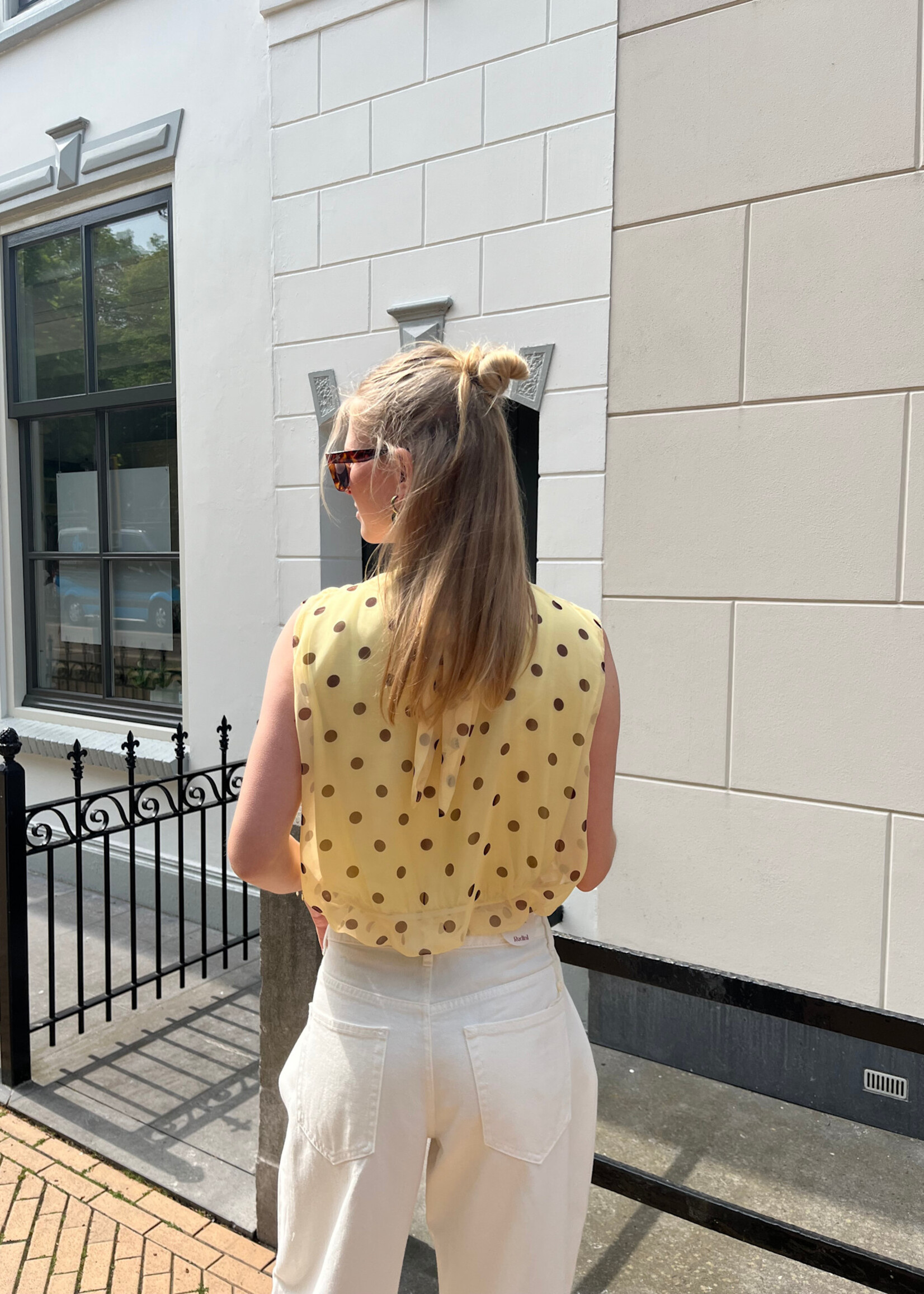 Flo Boutique Top June Dots Yellow